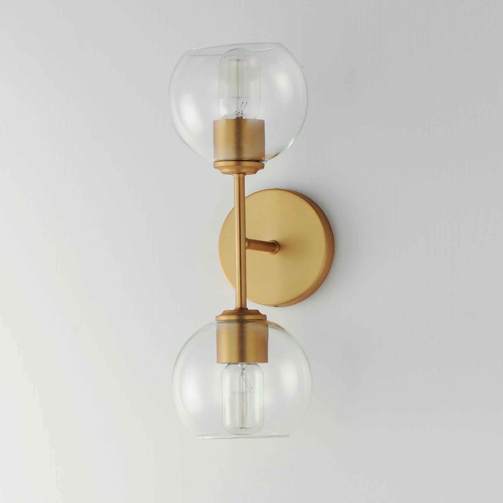 Knox 2-Light Wall Sconce Natural Aged Brass by Maxim Lighting