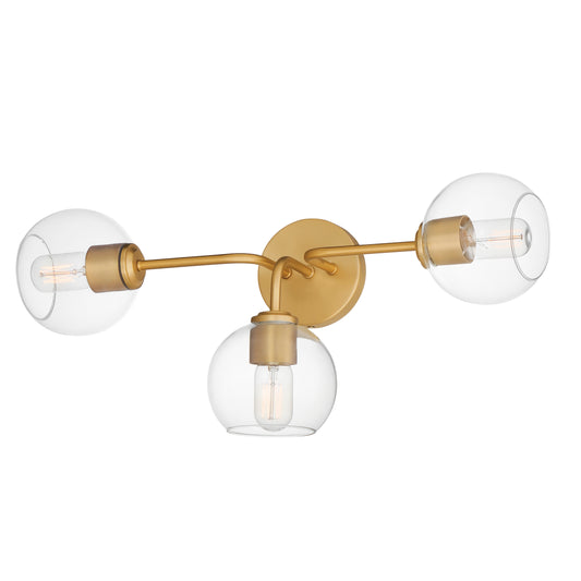 Knox 3-Light Bath Vanity Light Natural Aged Brass by Maxim Lighting