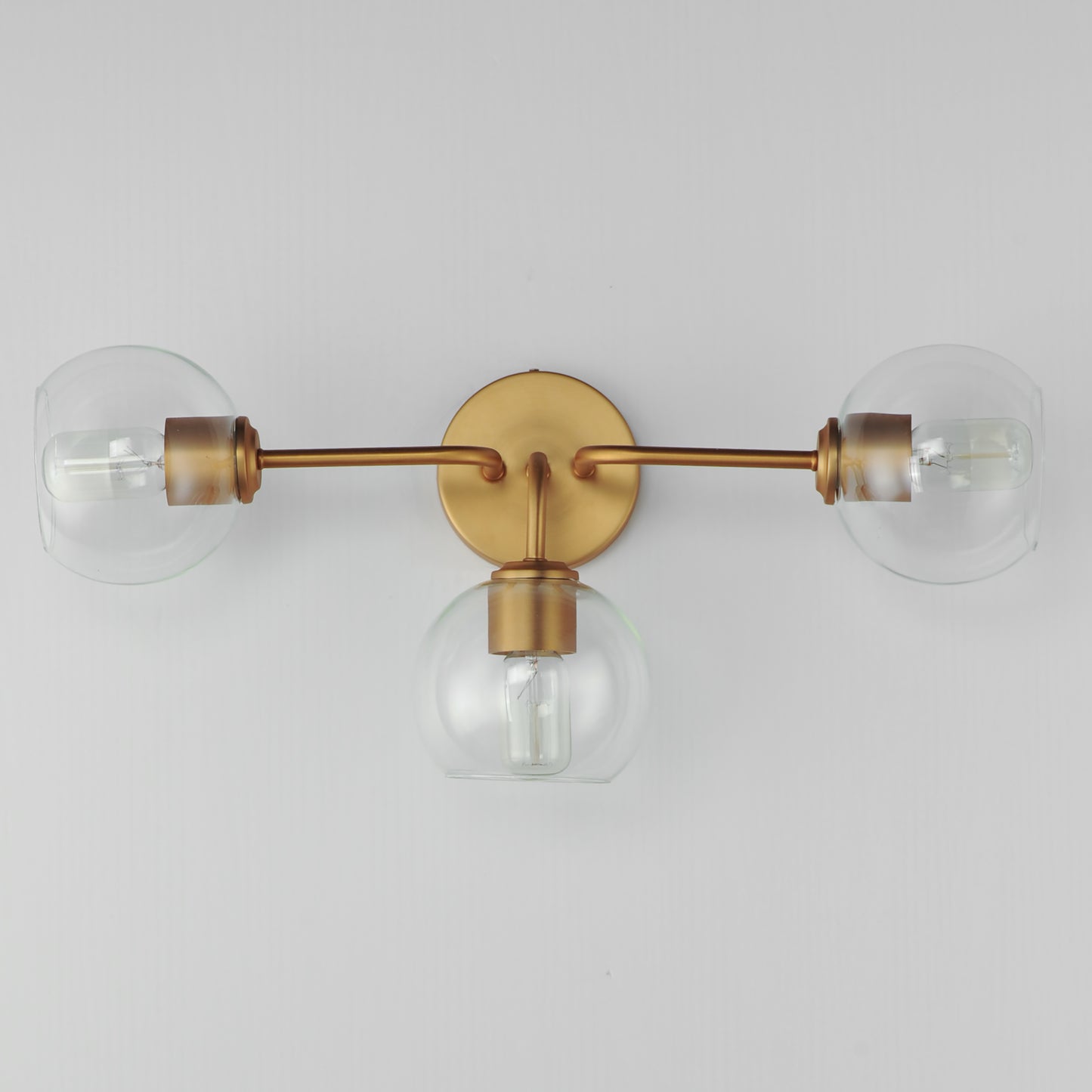 Knox 3-Light Bath Vanity Light Natural Aged Brass by Maxim Lighting
