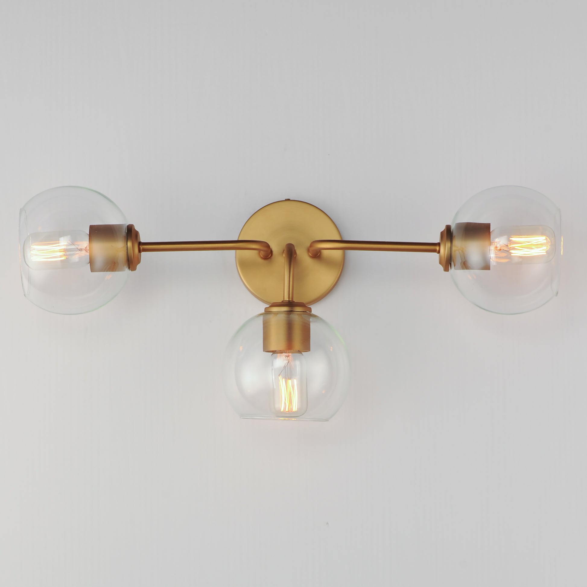 Knox 3-Light Bath Vanity Light Natural Aged Brass by Maxim Lighting