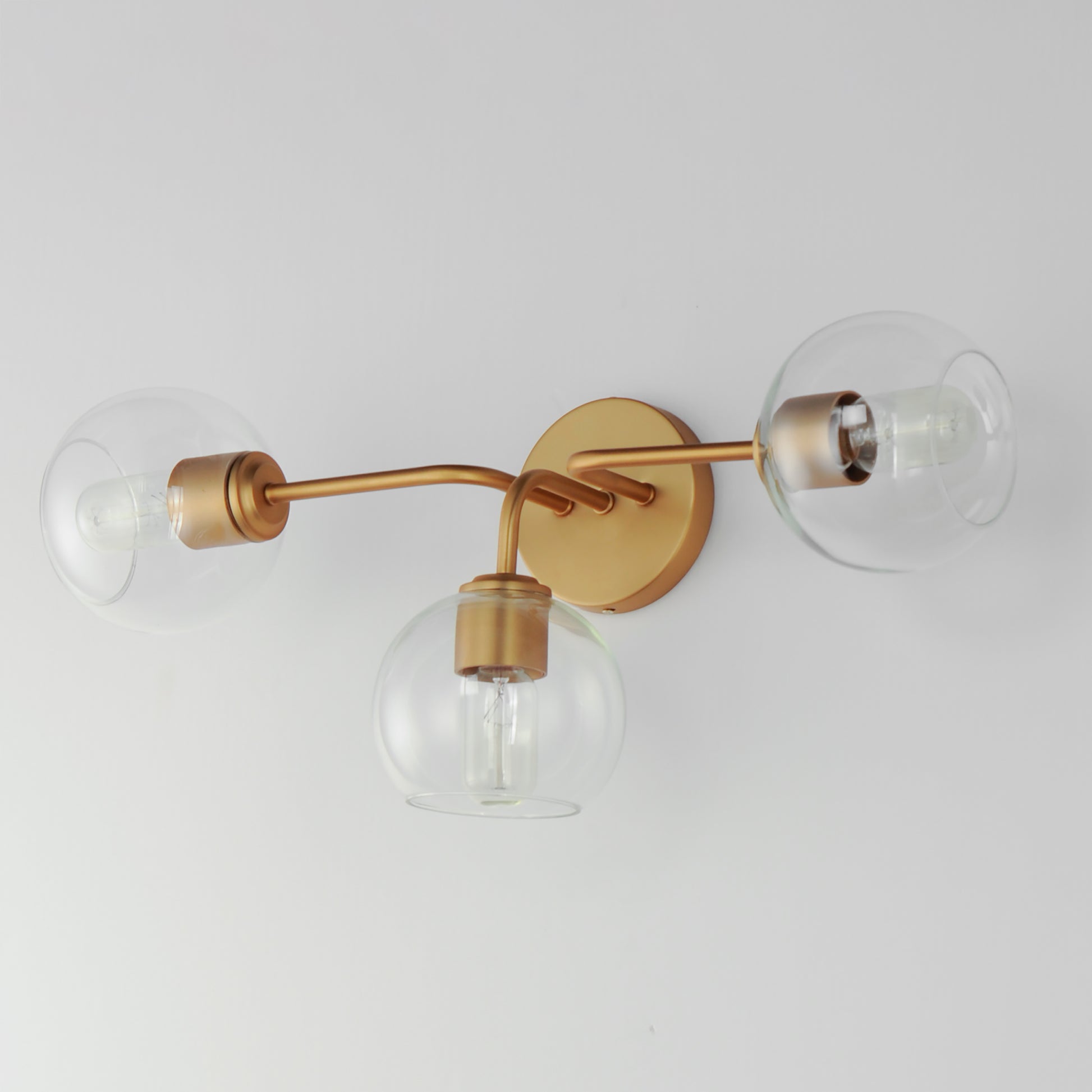 Knox 3-Light Bath Vanity Light Natural Aged Brass by Maxim Lighting