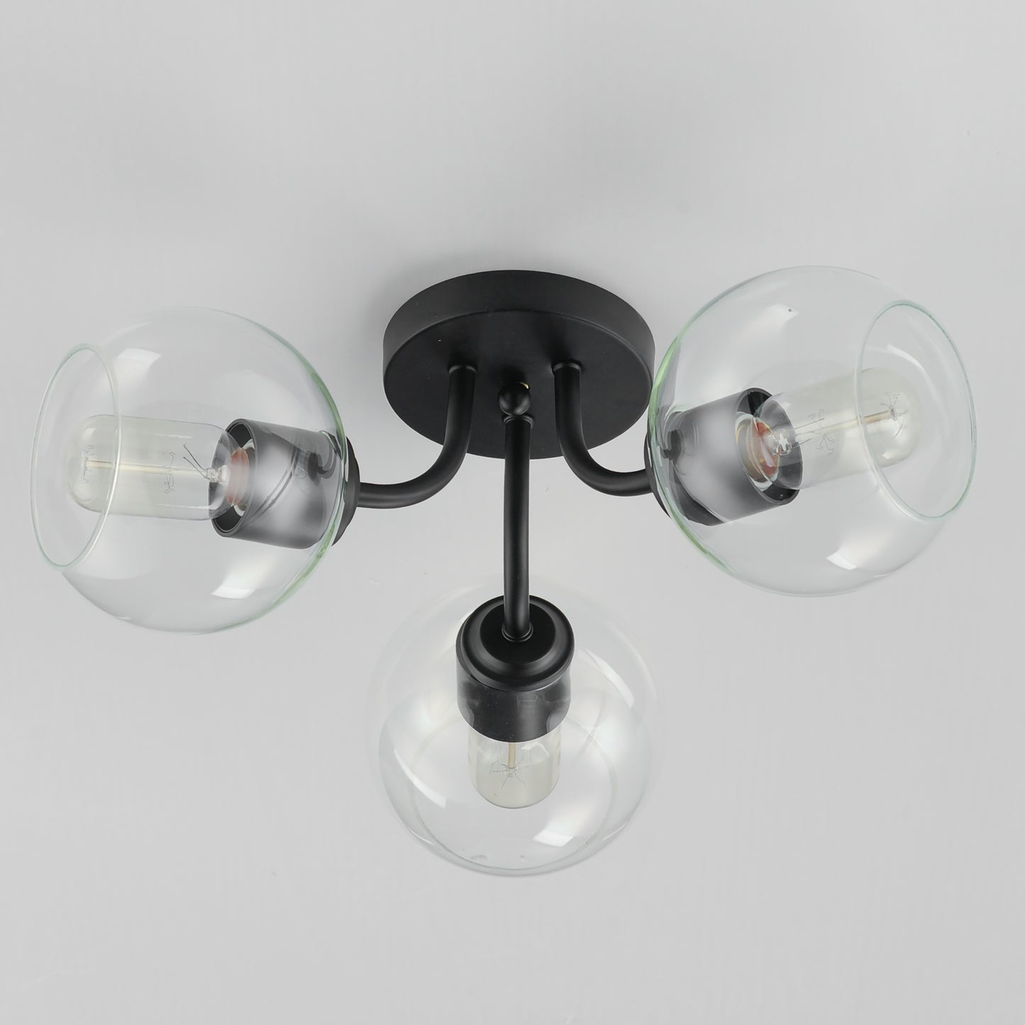 Knox 3-Light Semi-Flush Mount Black by Maxim Lighting