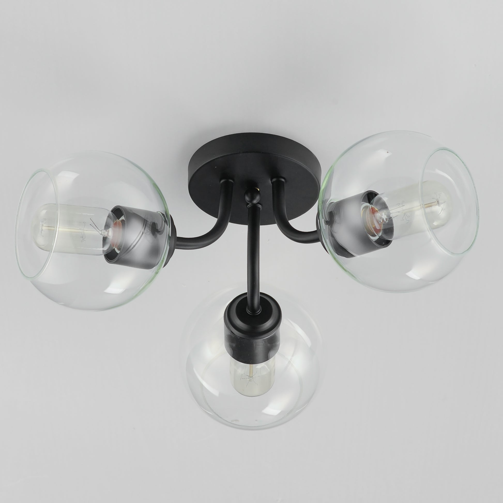 Knox 3-Light Semi-Flush Mount Black by Maxim Lighting