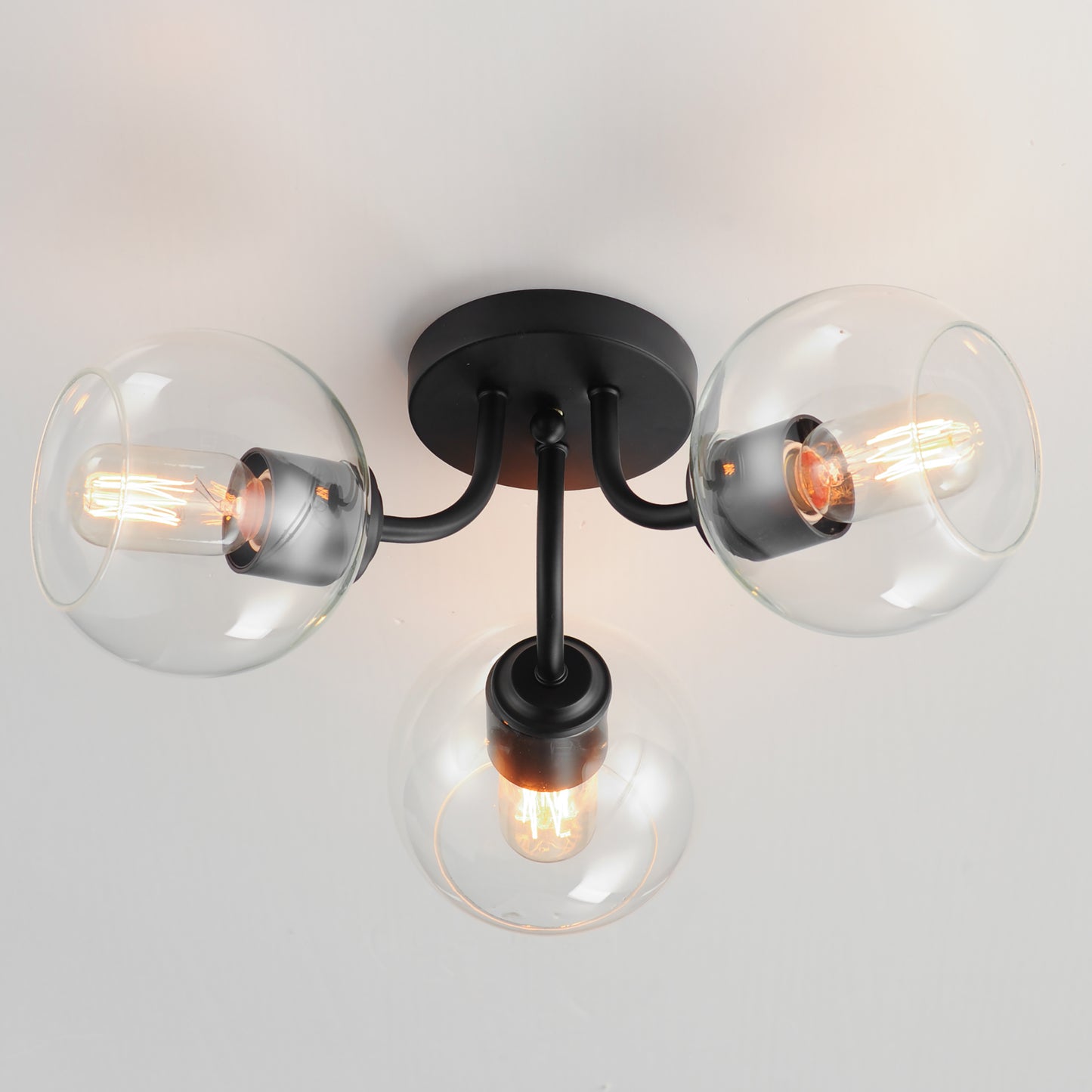 Knox 3-Light Semi-Flush Mount Black by Maxim Lighting