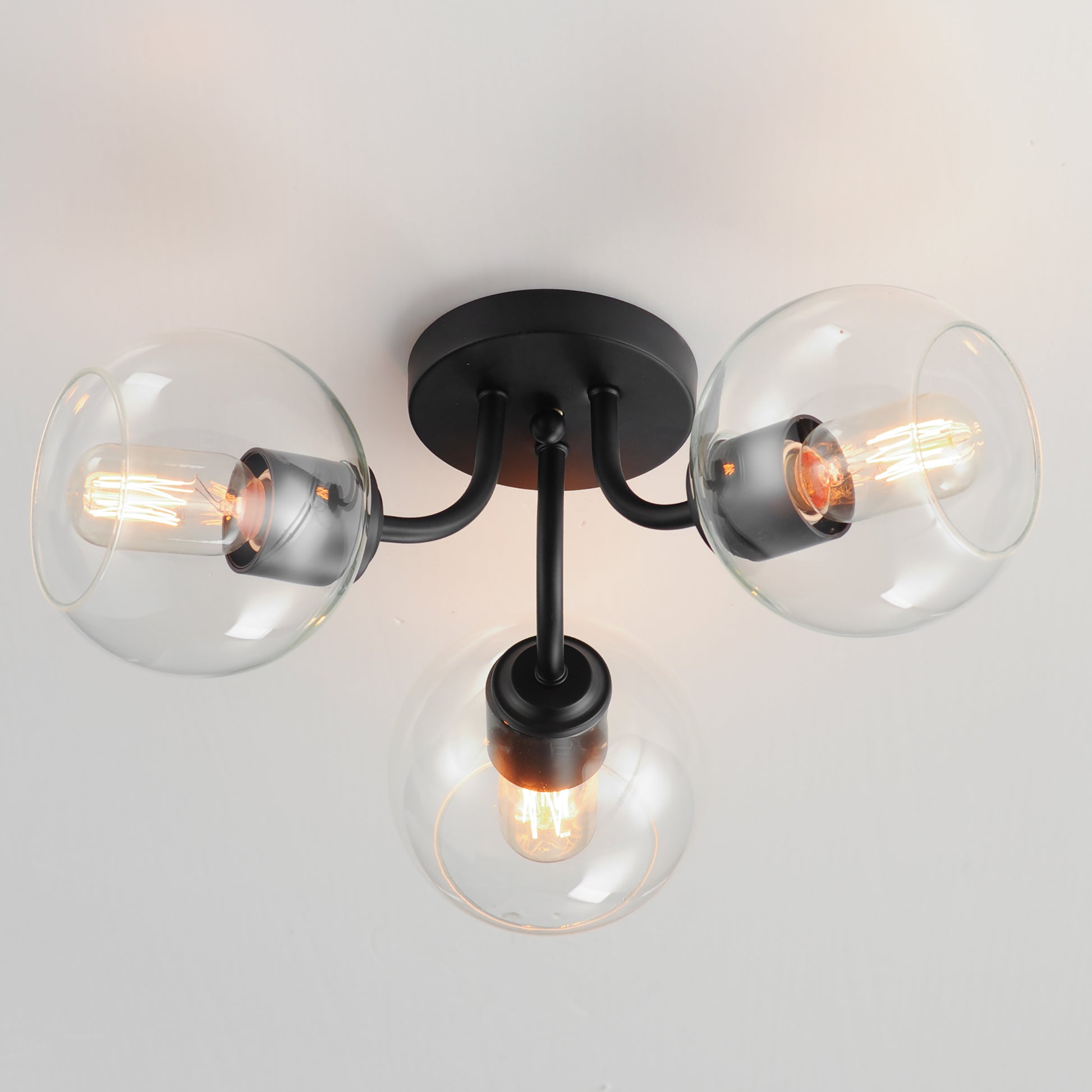 Knox 3-Light Semi-Flush Mount Black by Maxim Lighting