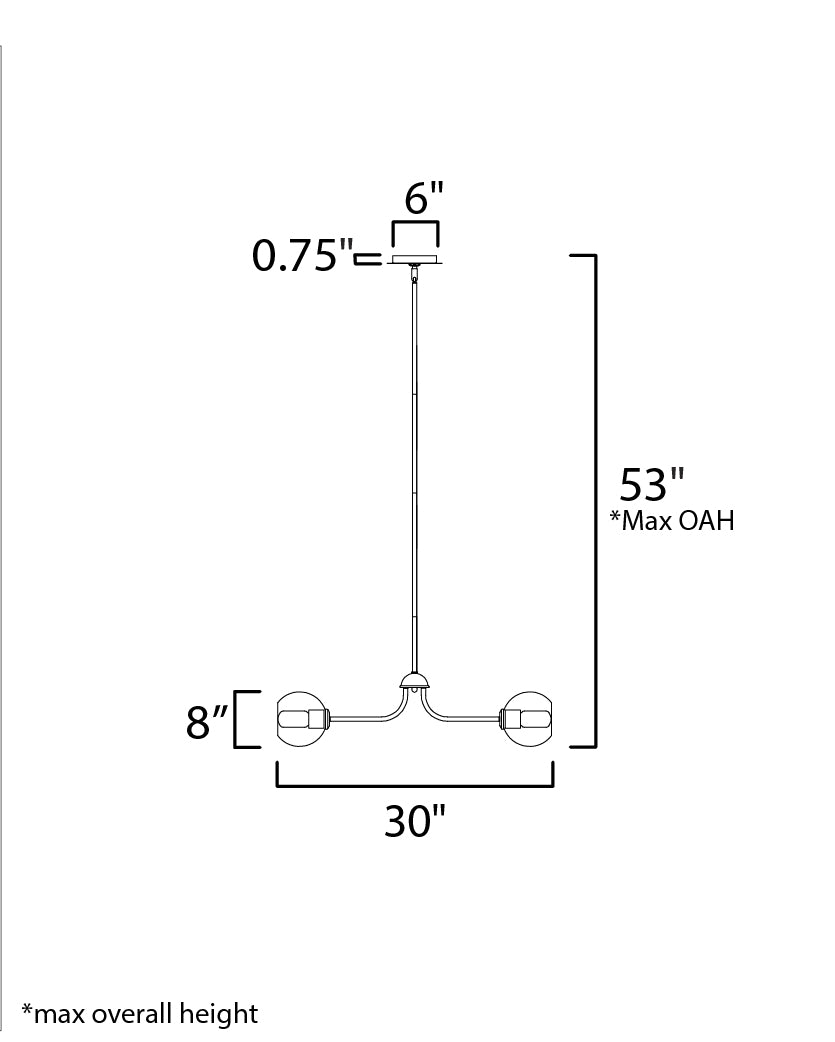 Knox 5-Light Globe Chandelier Natural Aged Brass by Maxim Lighting
