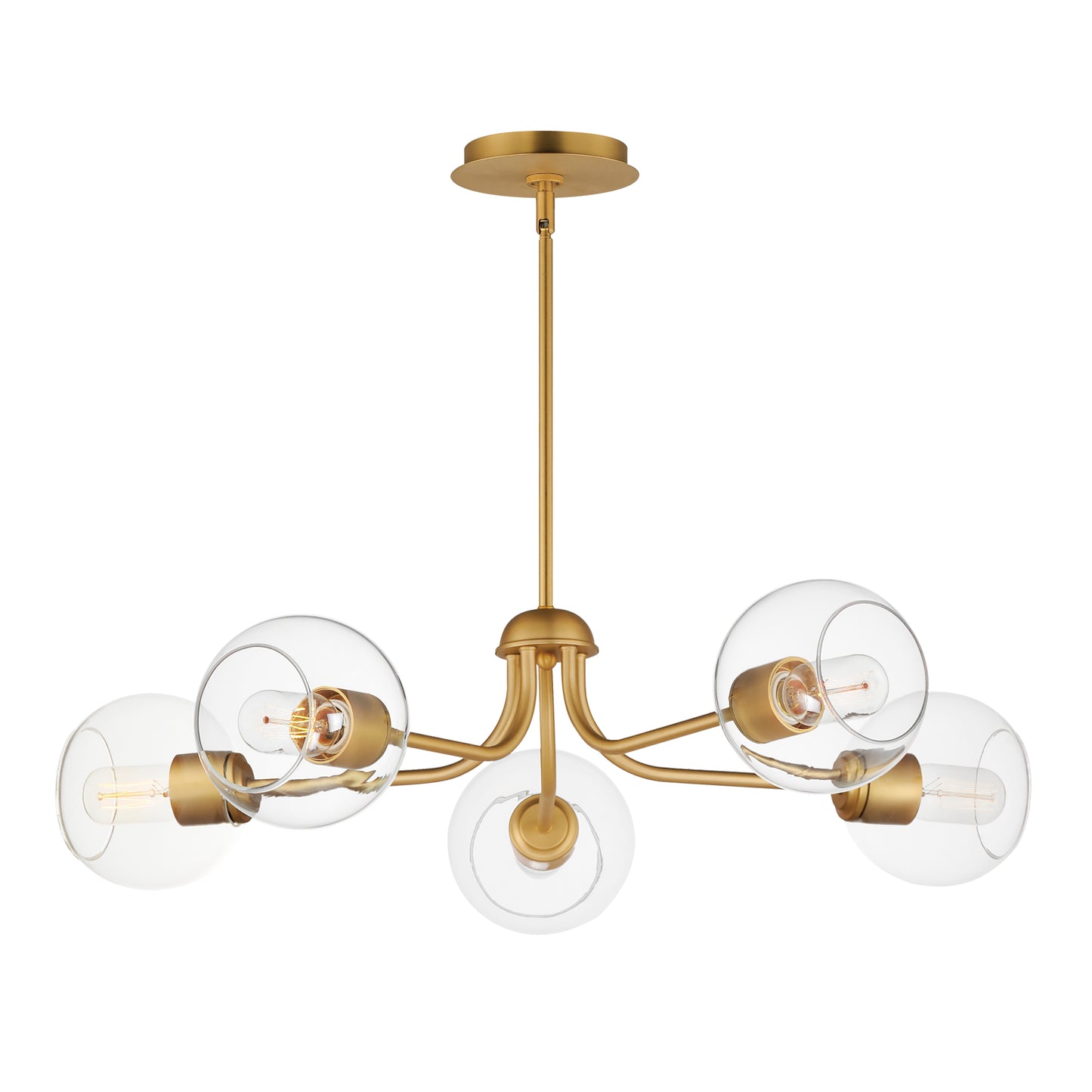 Knox 5-Light Globe Chandelier Natural Aged Brass by Maxim Lighting