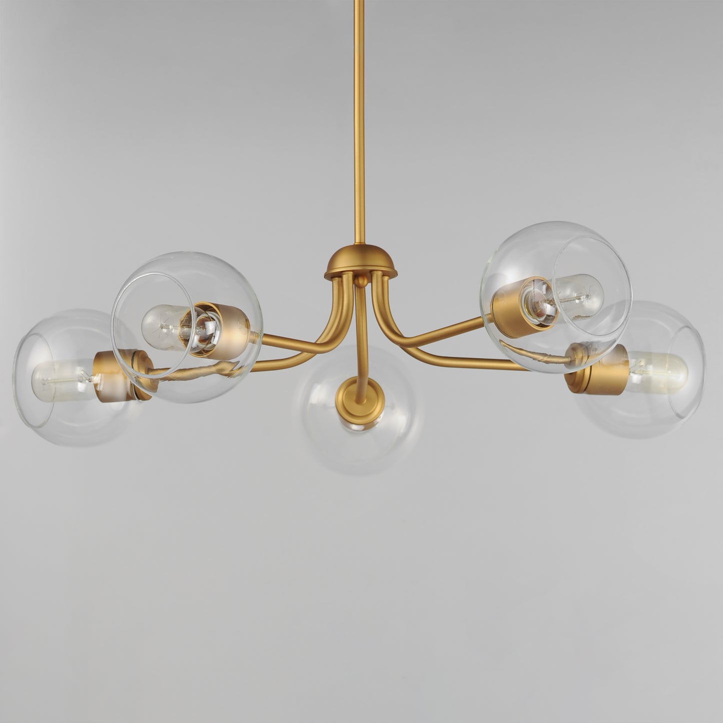 Knox 5-Light Globe Chandelier Natural Aged Brass by Maxim Lighting