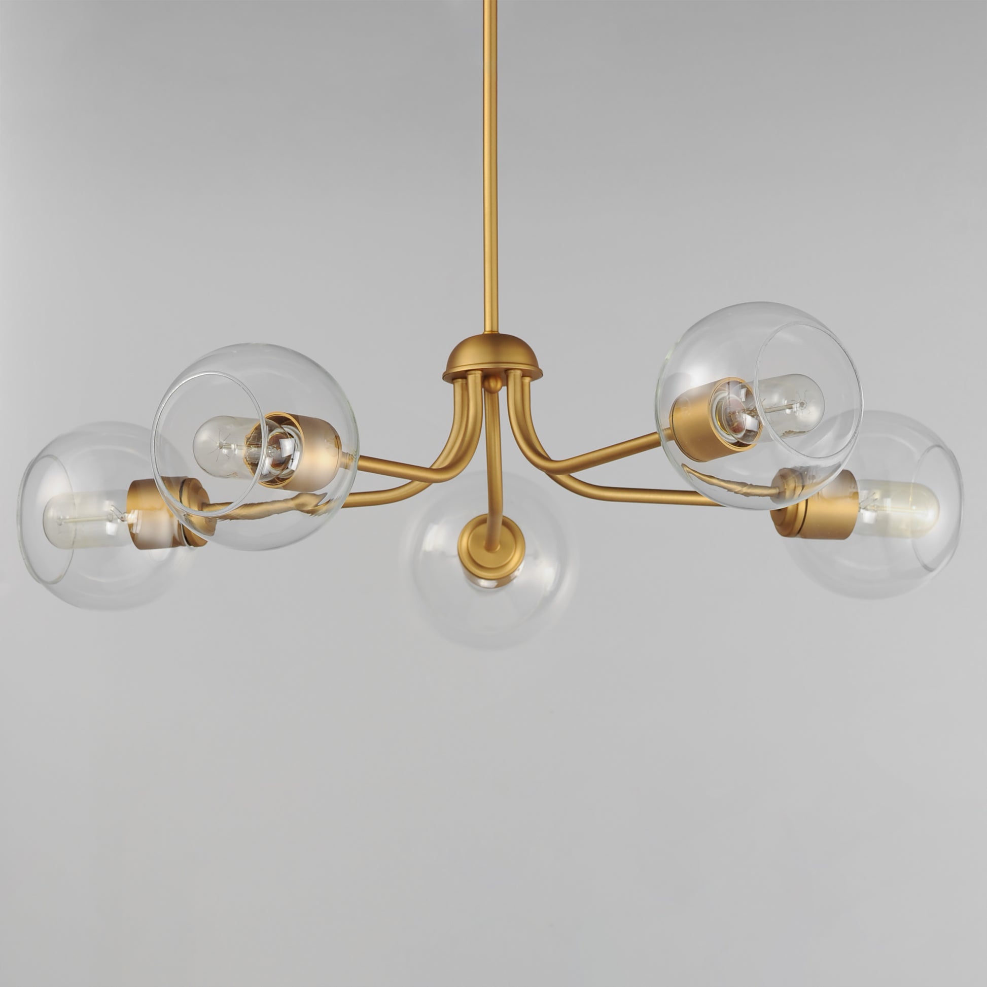 Knox 5-Light Globe Chandelier Natural Aged Brass by Maxim Lighting