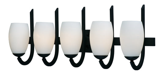 Taylor 5-Light Bath Vanity Textured Black by Maxim Lighting
