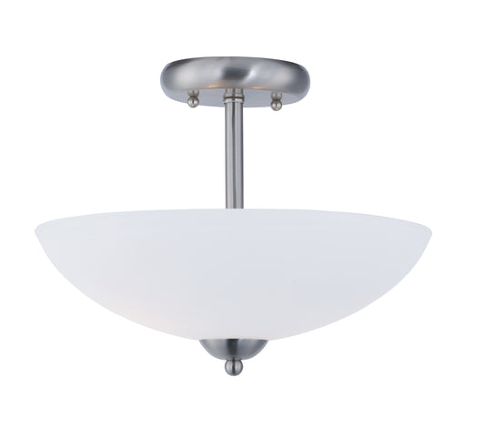 Taylor 2-Light Semi-Flush Mount Satin Nickel by Maxim Lighting