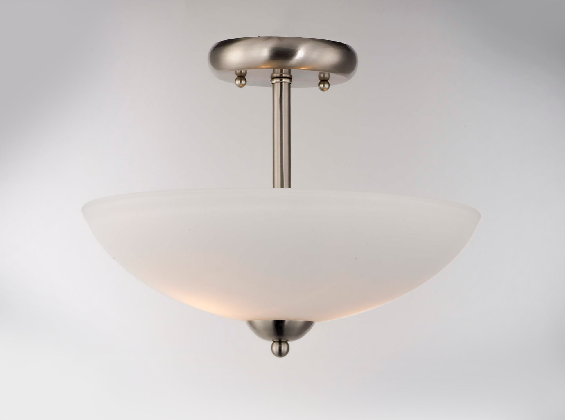Taylor 2-Light Semi-Flush Mount Satin Nickel by Maxim Lighting