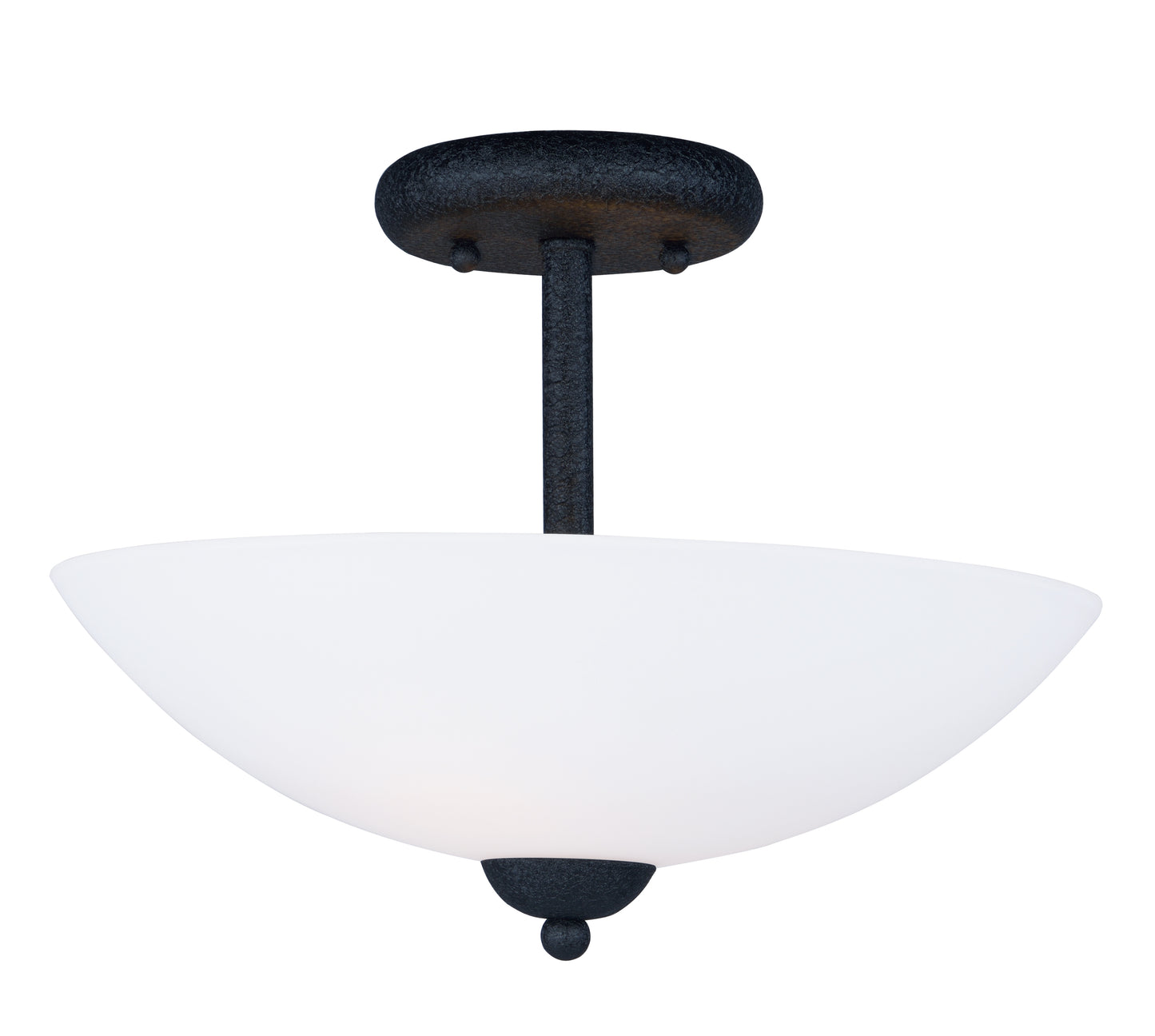 Taylor 2-Light Semi-Flush Mount Textured Black by Maxim Lighting
