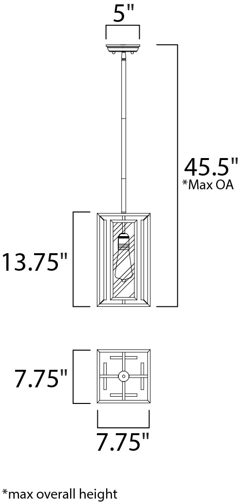 Era Pendant Black by Maxim Lighting