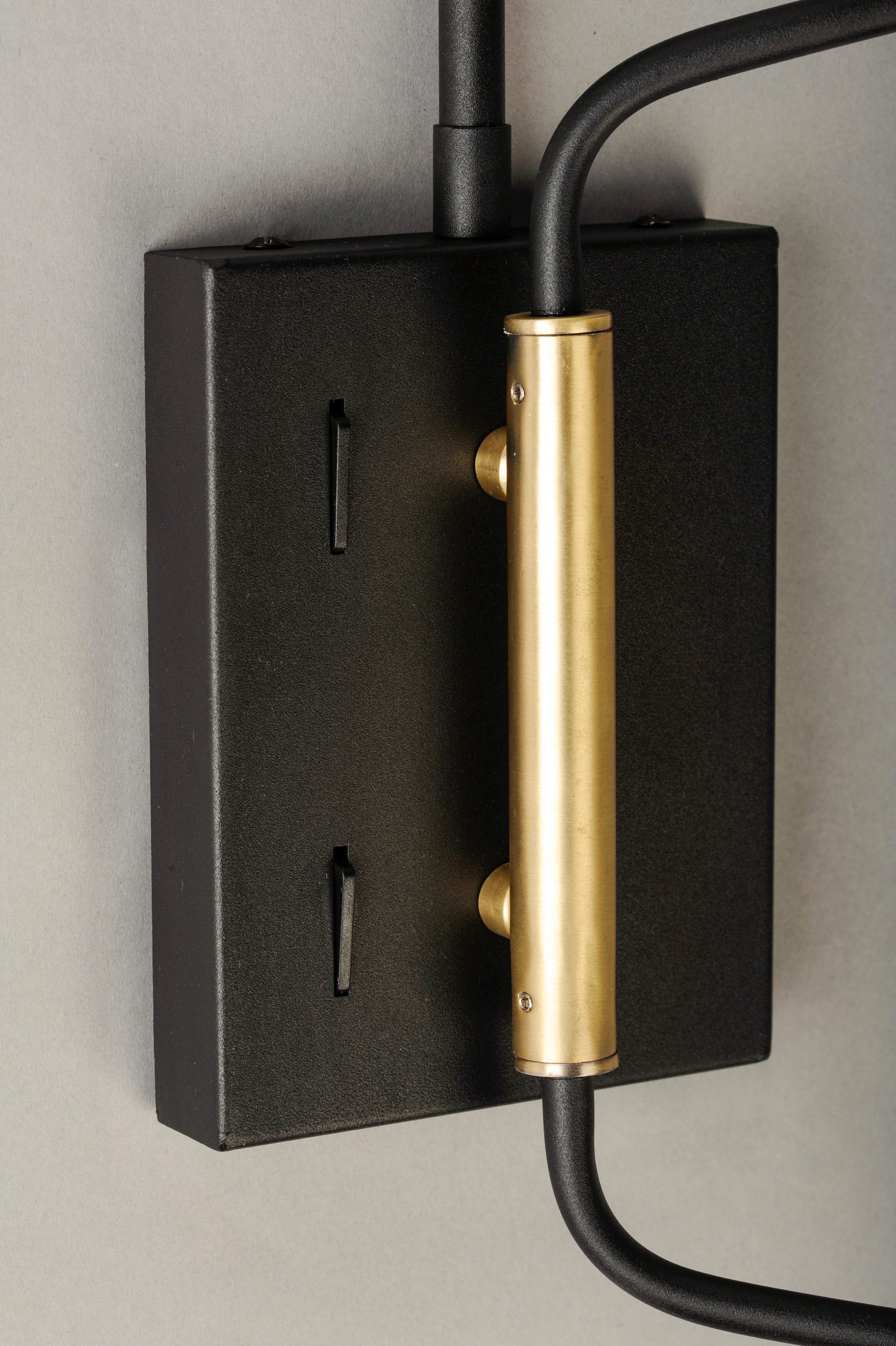 Scan 2-Light LED Pin-Up Wall Sconce Black/Satin Brass by Maxim Lighting