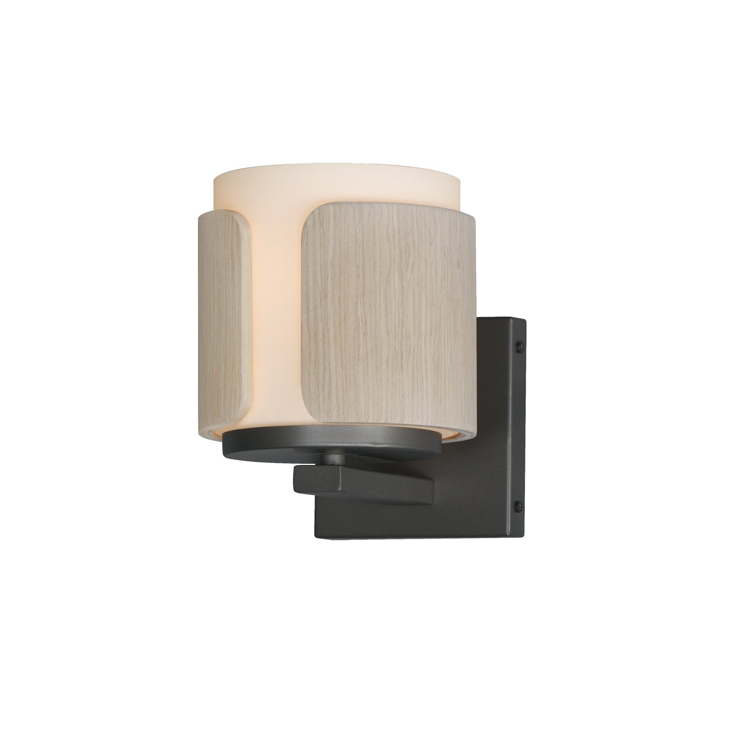 Draughtsman Wall Sconce Natural Wood/Charcoal by Maxim Lighting