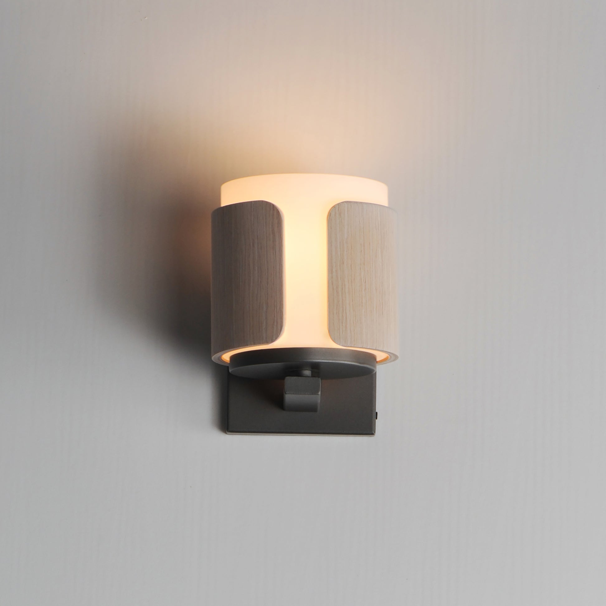 Draughtsman Wall Sconce Natural Wood/Charcoal by Maxim Lighting