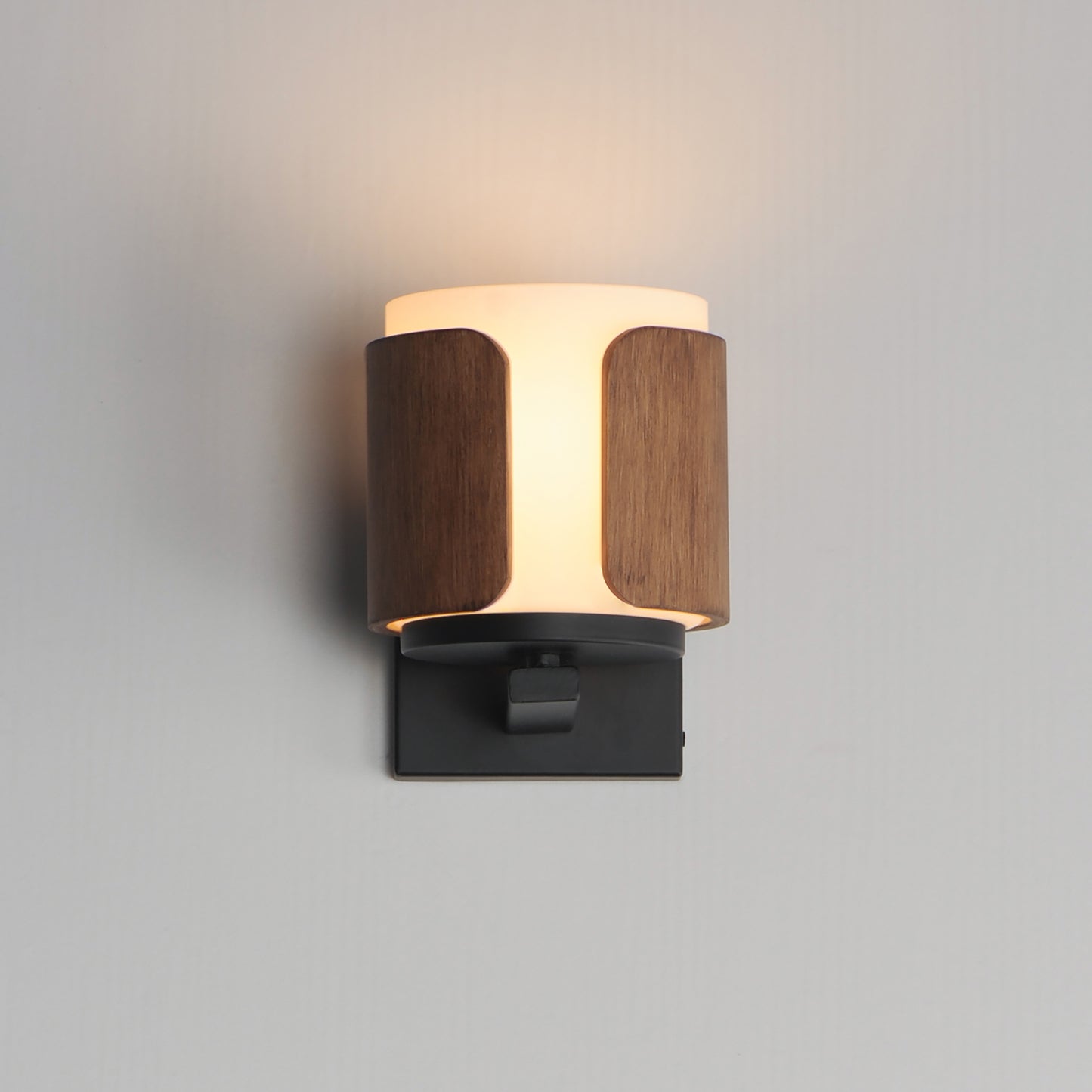 Draughtsman Wall Sconce Walnut/Black by Maxim Lighting