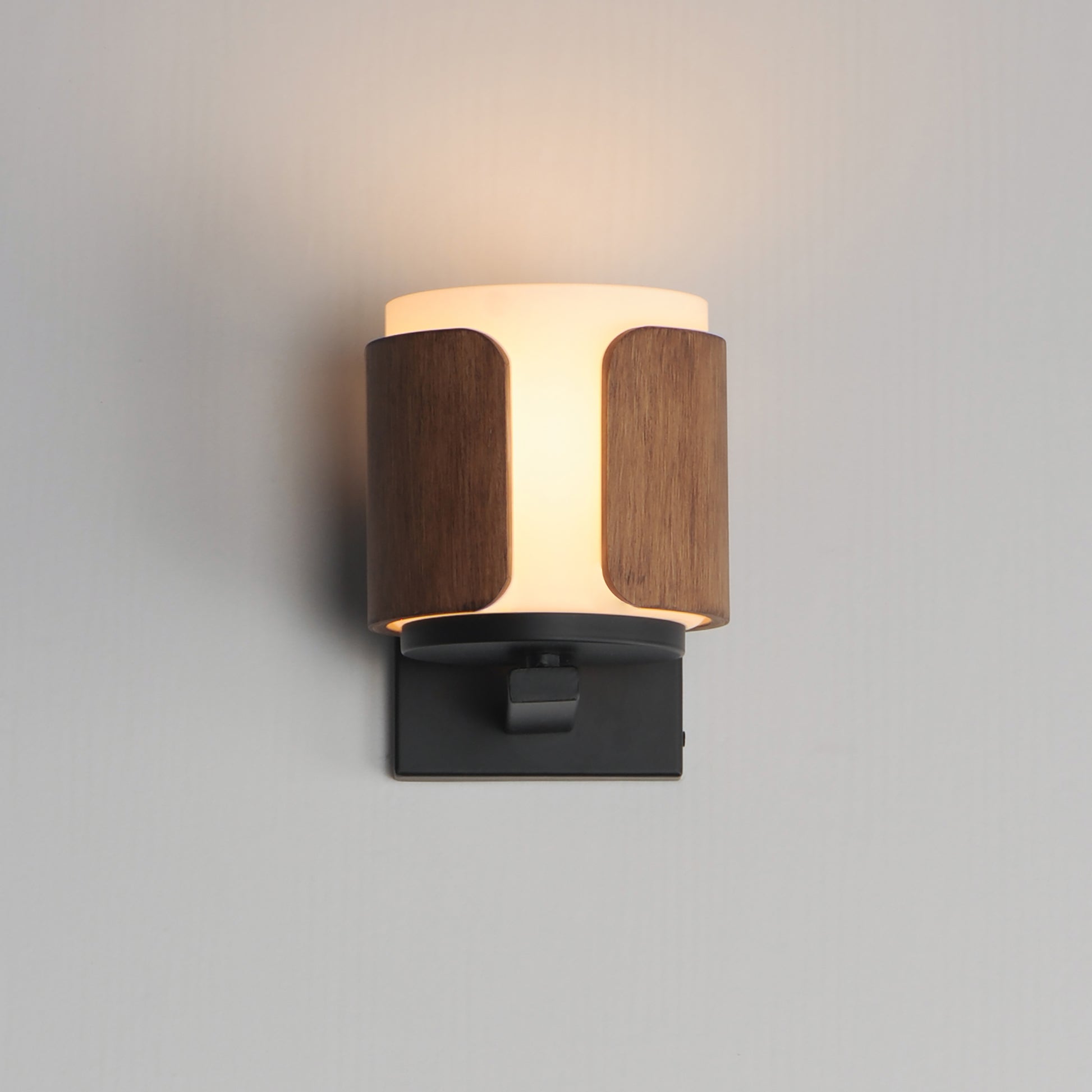 Draughtsman Wall Sconce Walnut/Black by Maxim Lighting