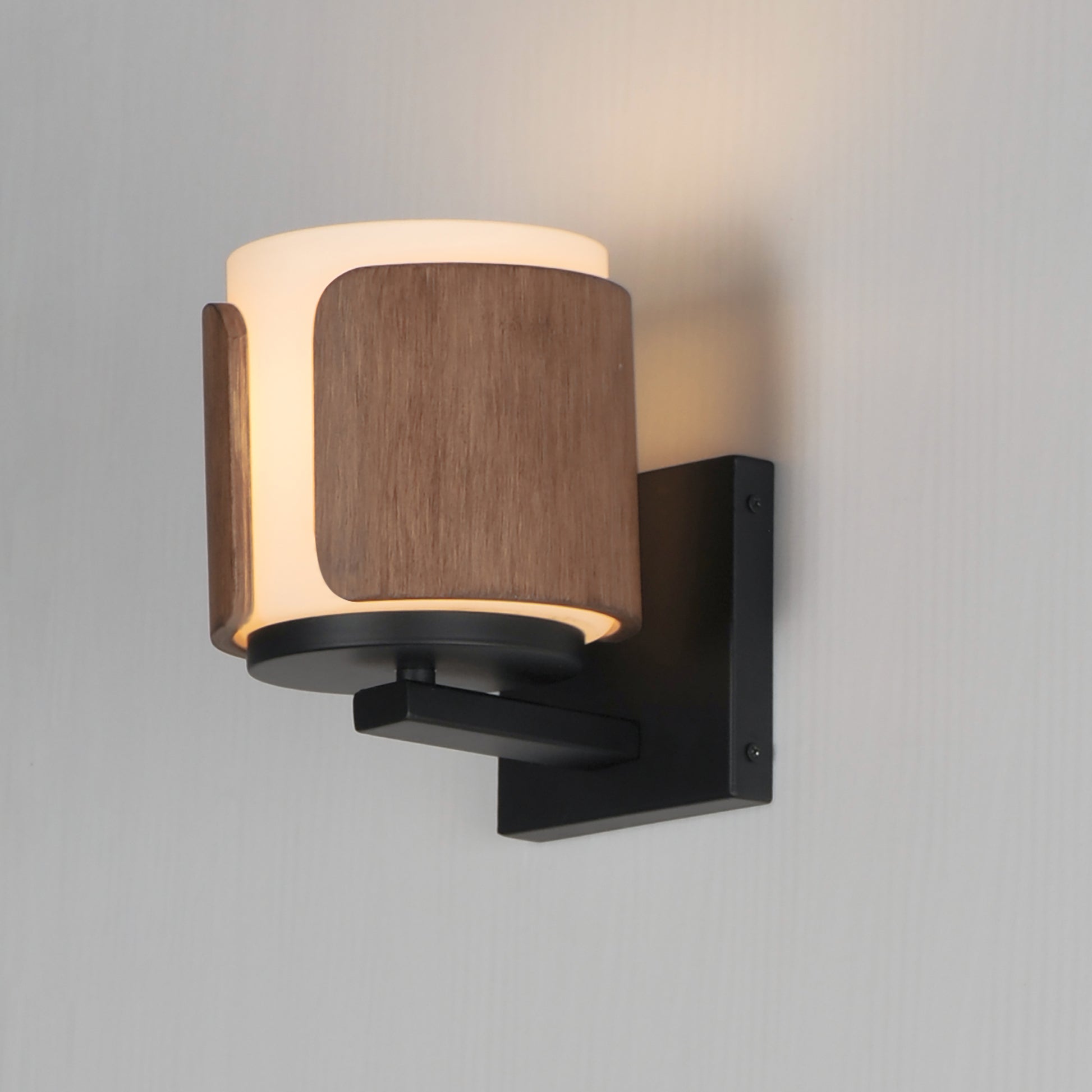Draughtsman Wall Sconce Walnut/Black by Maxim Lighting