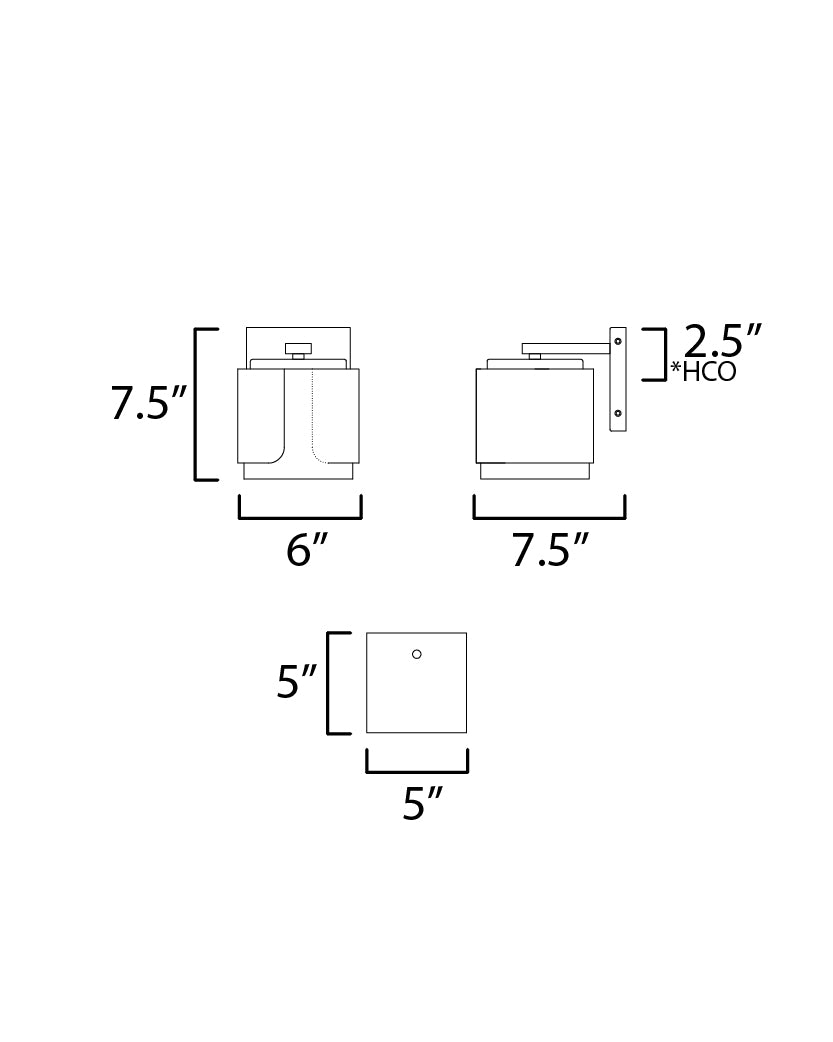 Draughtsman Wall Sconce Natural Wood/Charcoal by Maxim Lighting