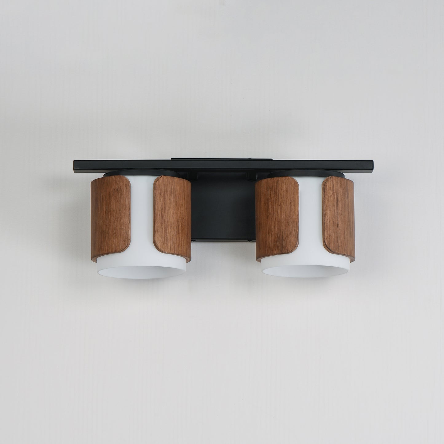 Draughtsman 2-Light Bath Vanity Walnut/Black by Maxim Lighting