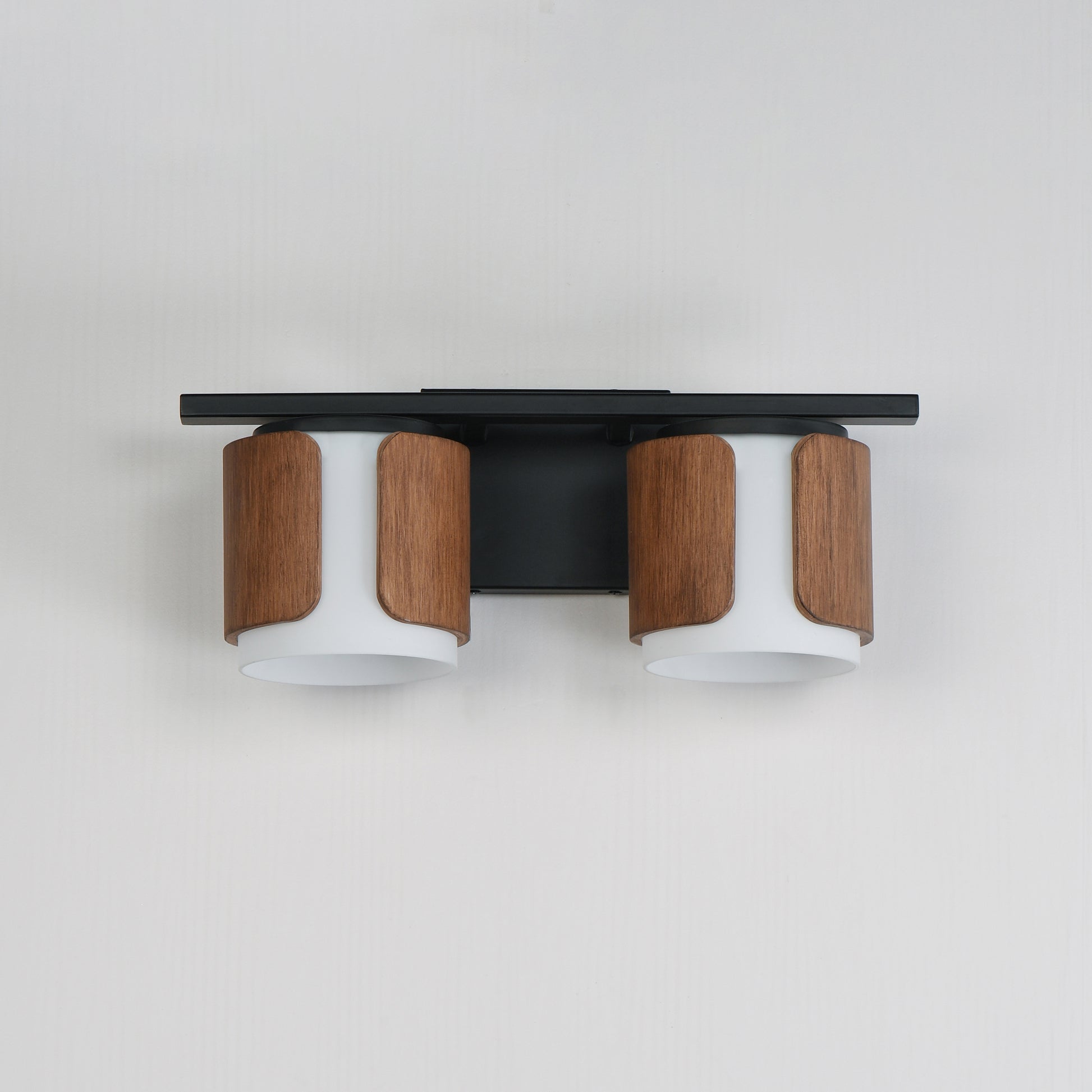 Draughtsman 2-Light Bath Vanity Walnut/Black by Maxim Lighting