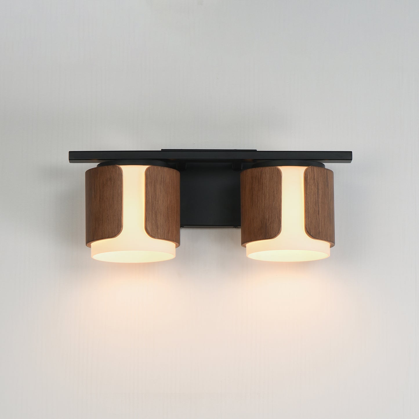 Draughtsman 2-Light Bath Vanity Walnut/Black by Maxim Lighting