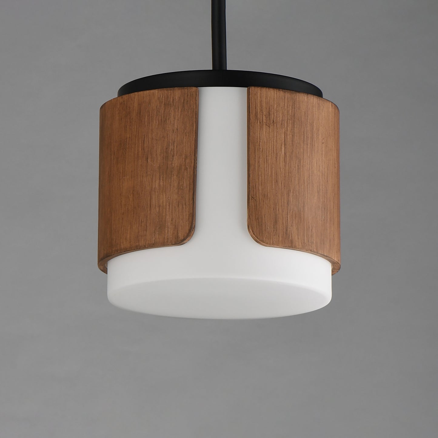 Draughtsman 10" Semi Flush Mount Pendant Walnut/Black by Maxim Lighting