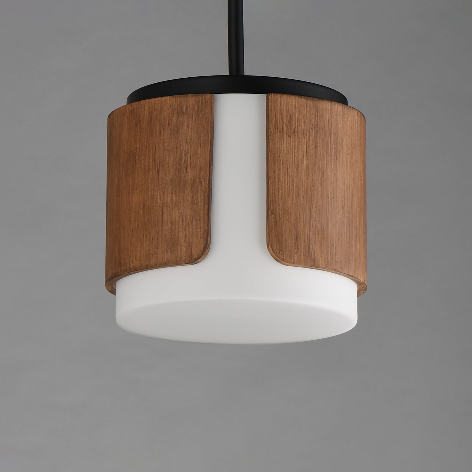 Draughtsman 10" Semi Flush Mount Pendant Walnut/Black by Maxim Lighting