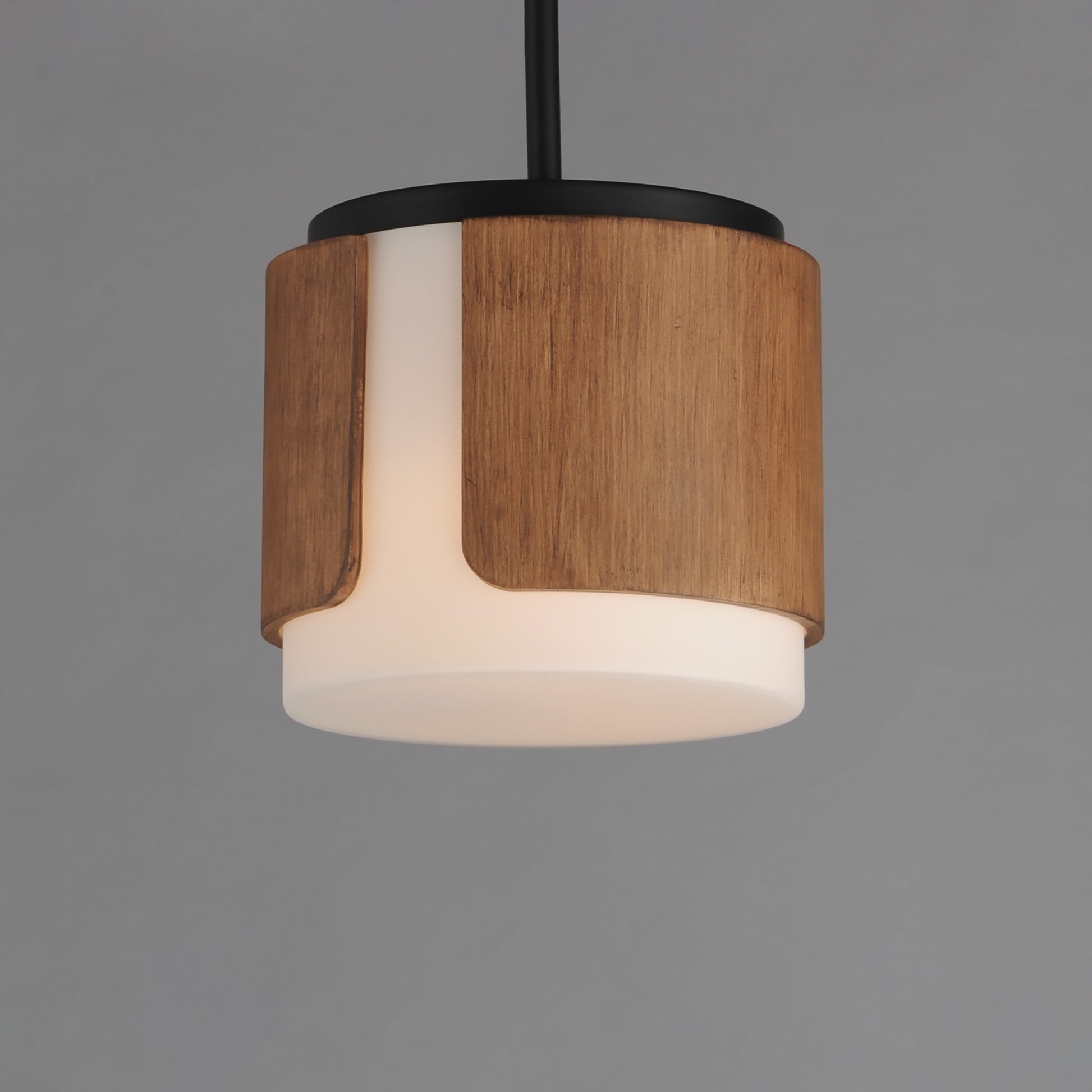 Draughtsman 10" Semi Flush Mount Pendant Walnut/Black by Maxim Lighting
