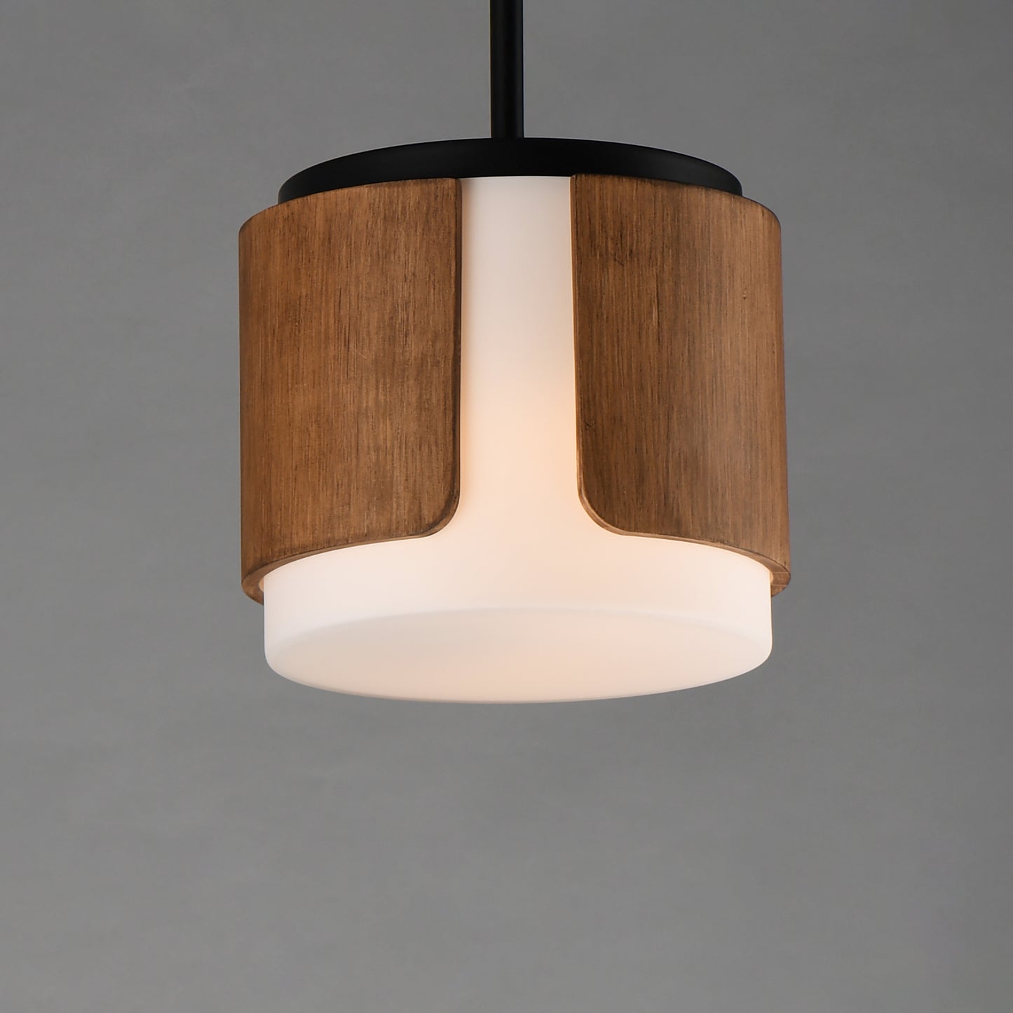 Draughtsman 10" Semi Flush Mount Pendant Walnut/Black by Maxim Lighting
