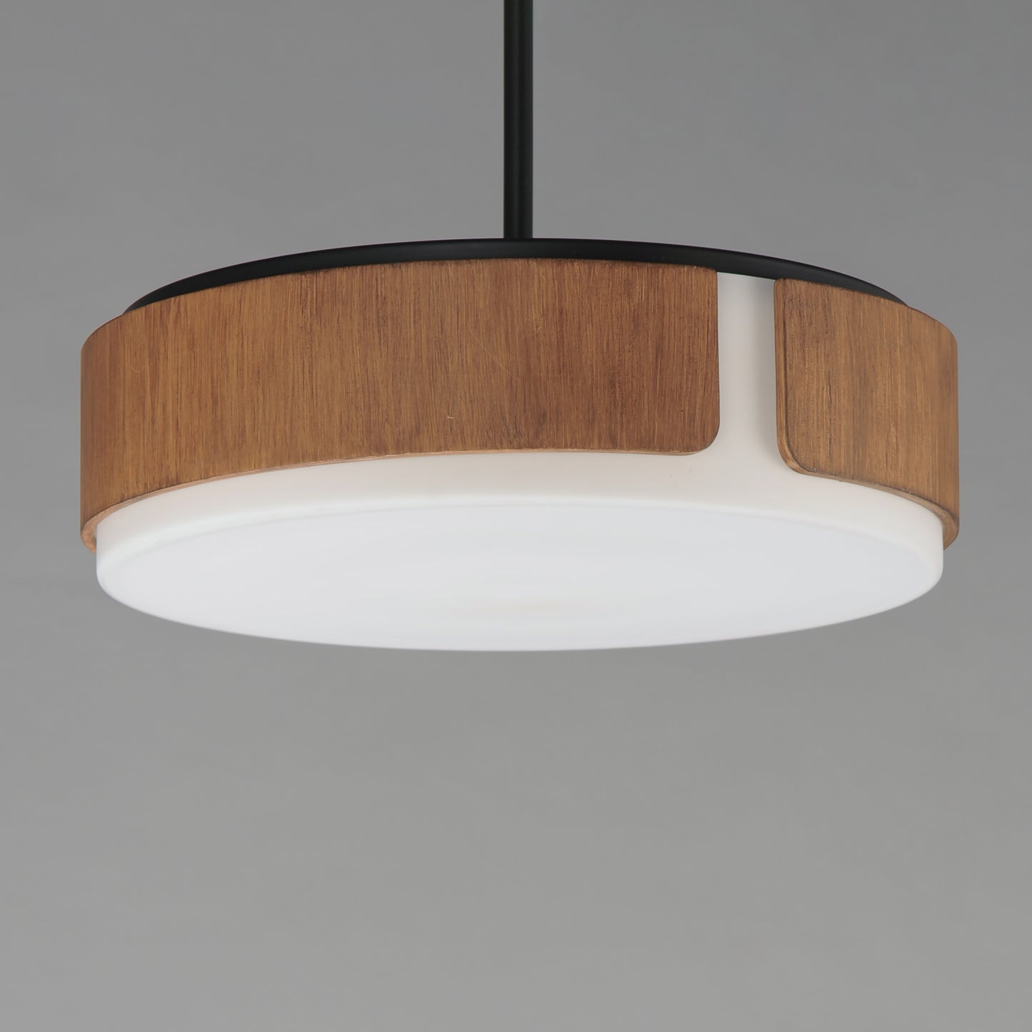Draughtsman 18" Semi Flush Mount Pendant Walnut/Black by Maxim Lighting
