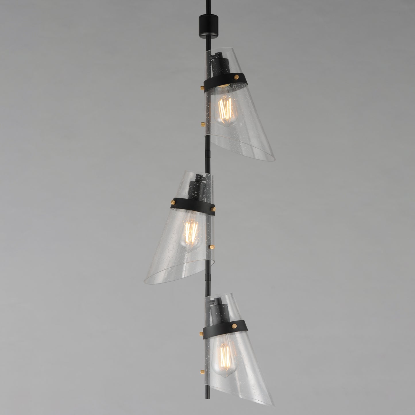 Finch 3-Light Vertical Pendant Dark Bronze/Antique Brass by Maxim Lighting