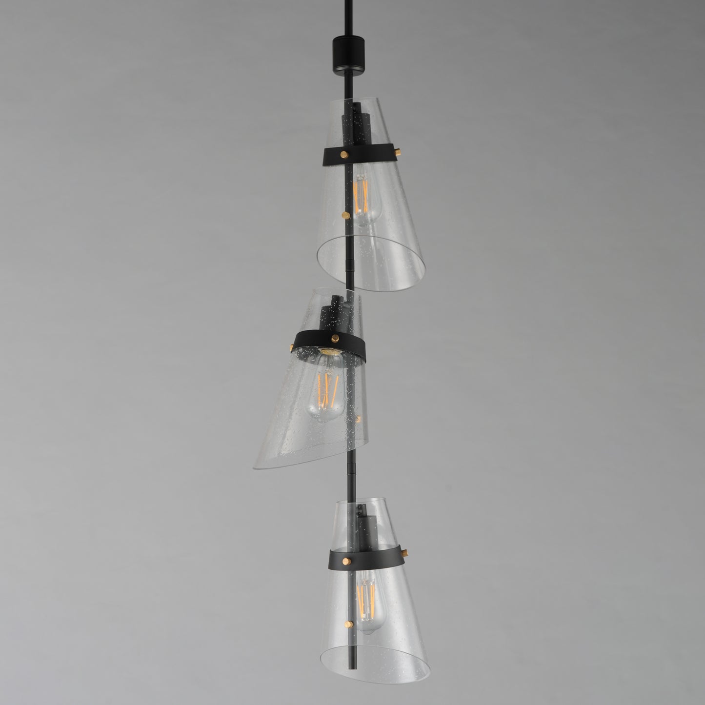 Finch 3-Light Vertical Pendant Dark Bronze/Antique Brass by Maxim Lighting