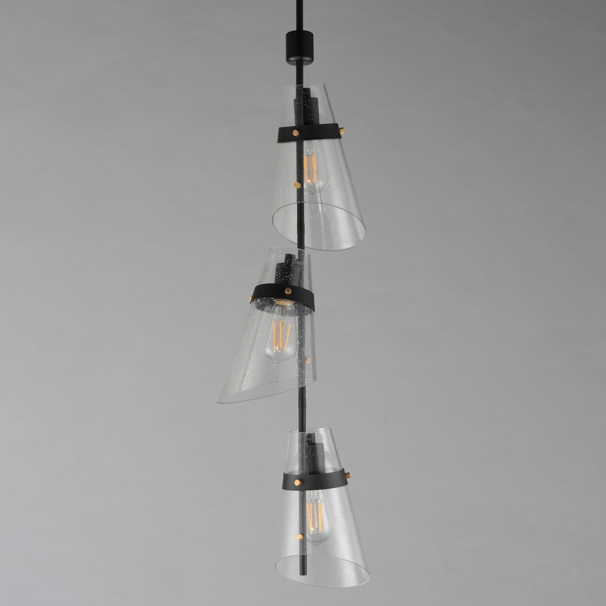 Finch 3-Light Vertical Pendant Dark Bronze/Antique Brass by Maxim Lighting