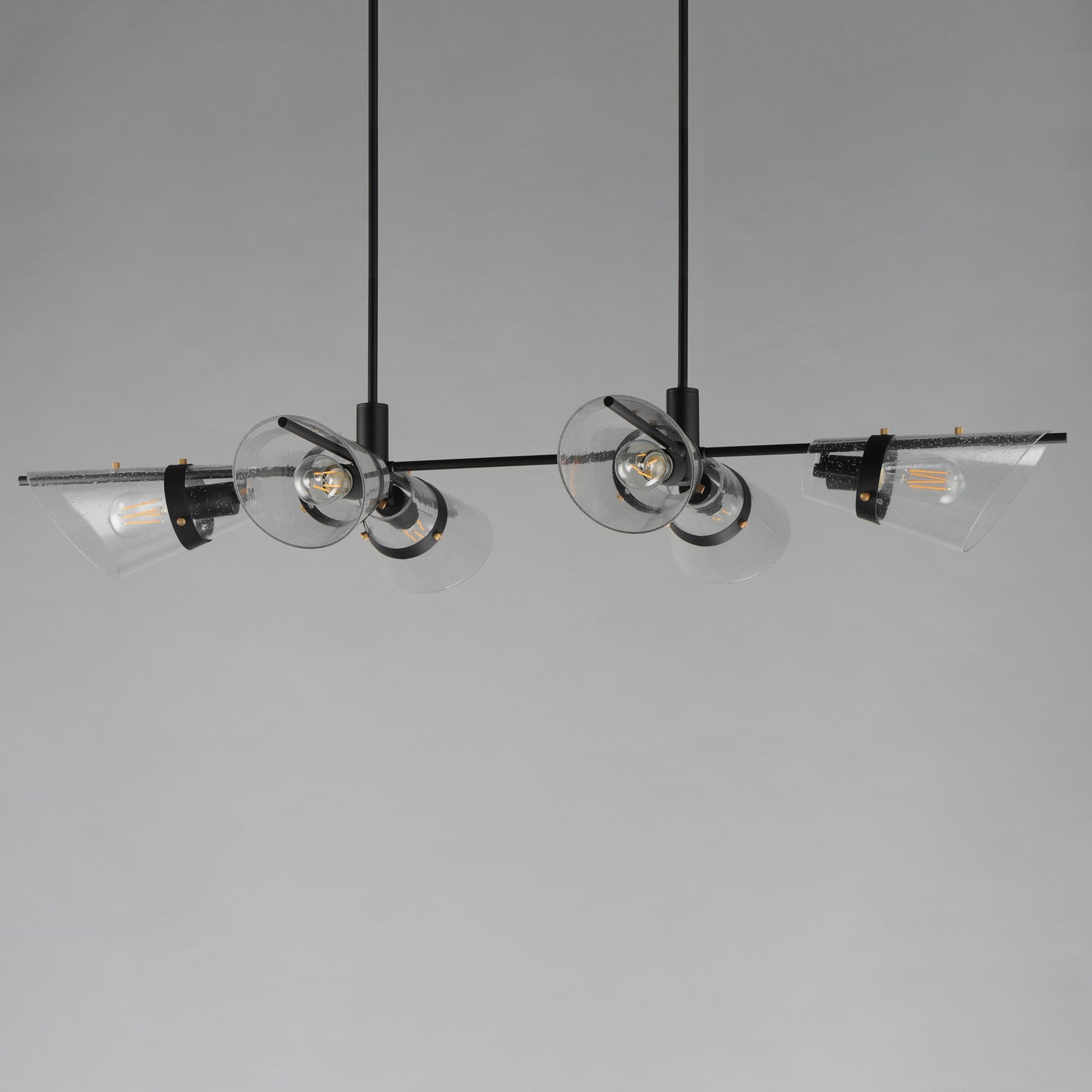 Finch 6-Light Linear Pendant Dark Bronze/Antique Brass by Maxim Lighting