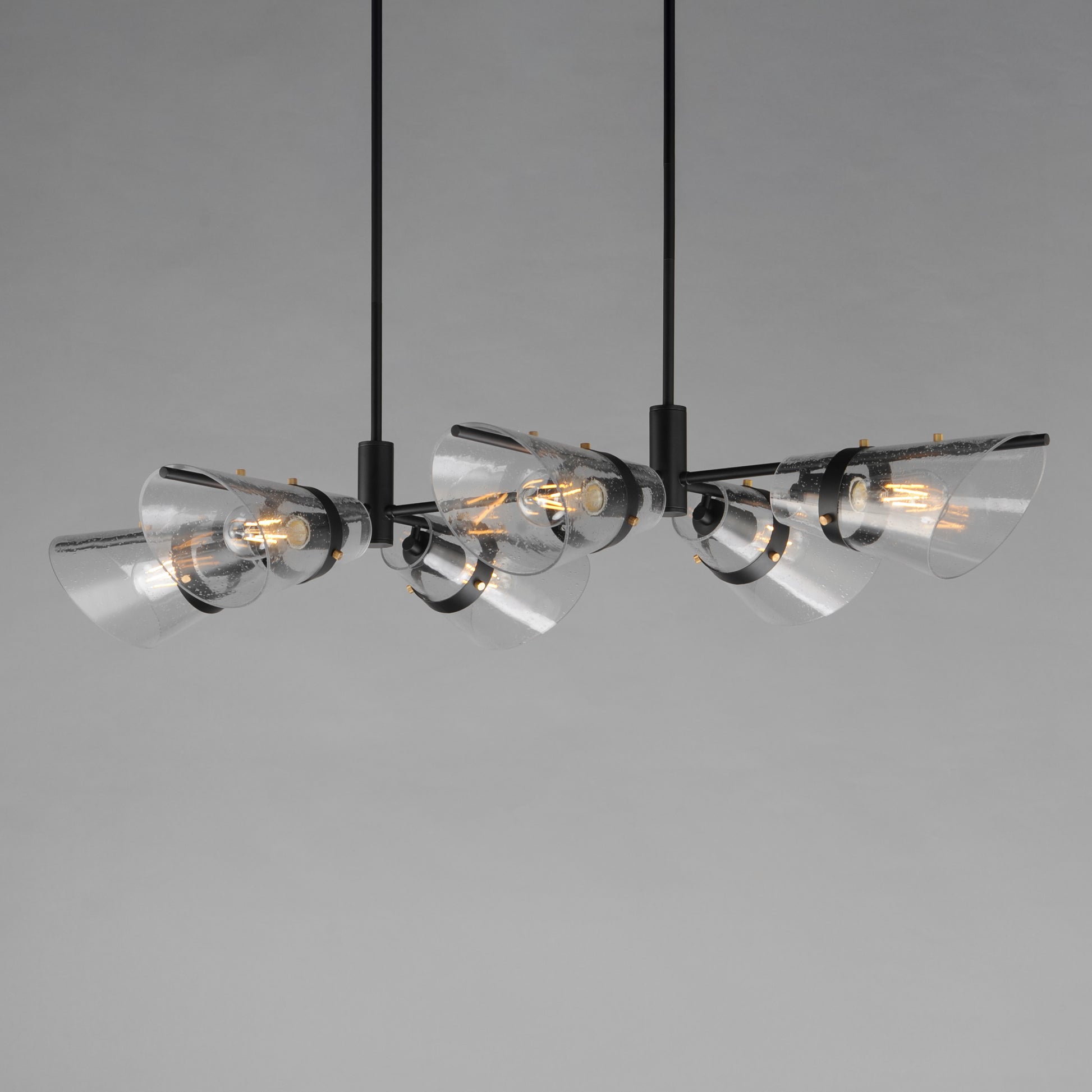Finch 6-Light Linear Pendant Dark Bronze/Antique Brass by Maxim Lighting