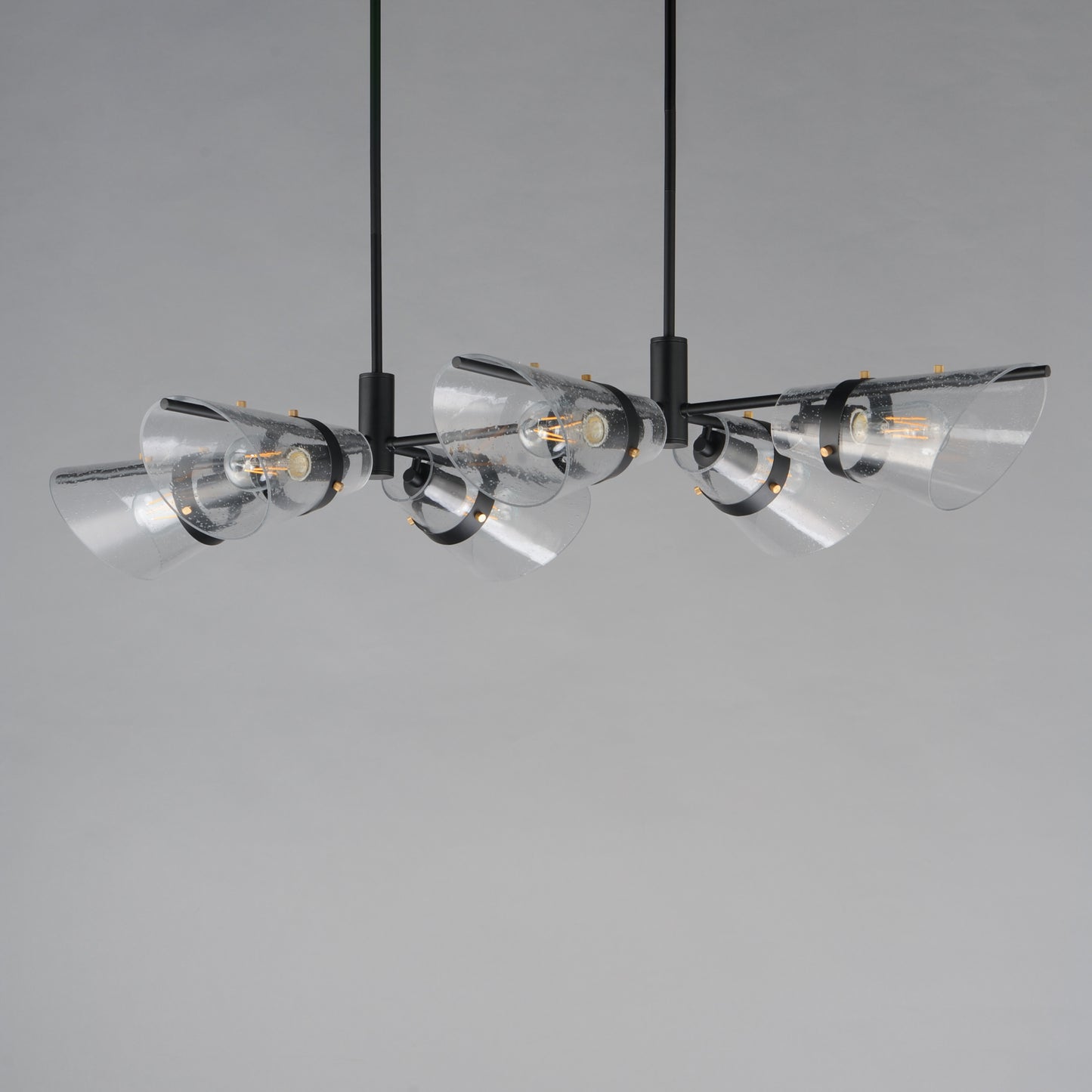 Finch 6-Light Linear Pendant Dark Bronze/Antique Brass by Maxim Lighting