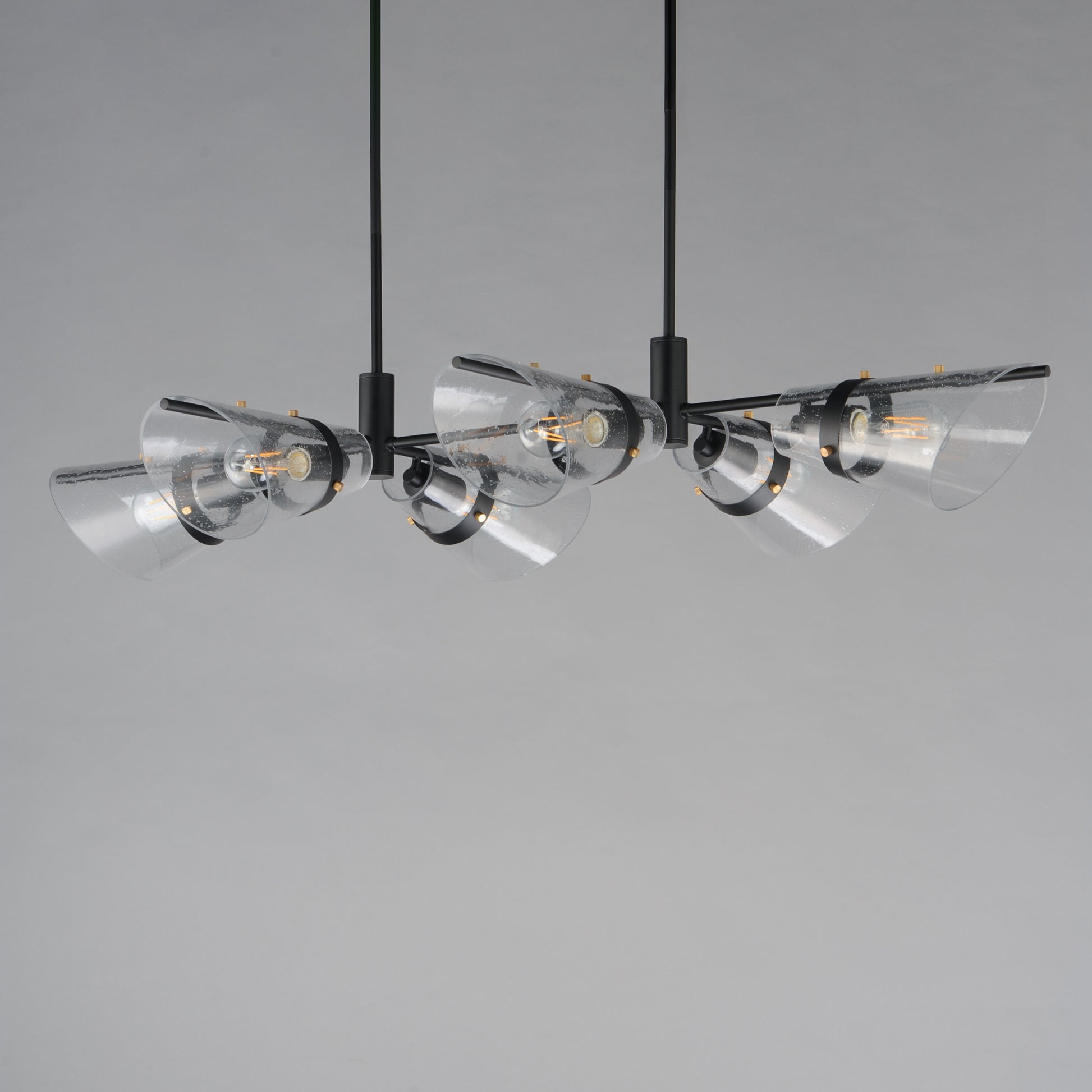 Finch 6-Light Linear Pendant Dark Bronze/Antique Brass by Maxim Lighting