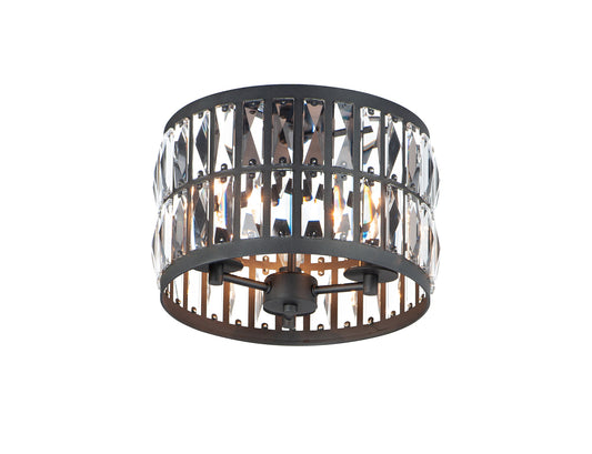 Madeline 3-Light Flush Mount Black by Maxim Lighting