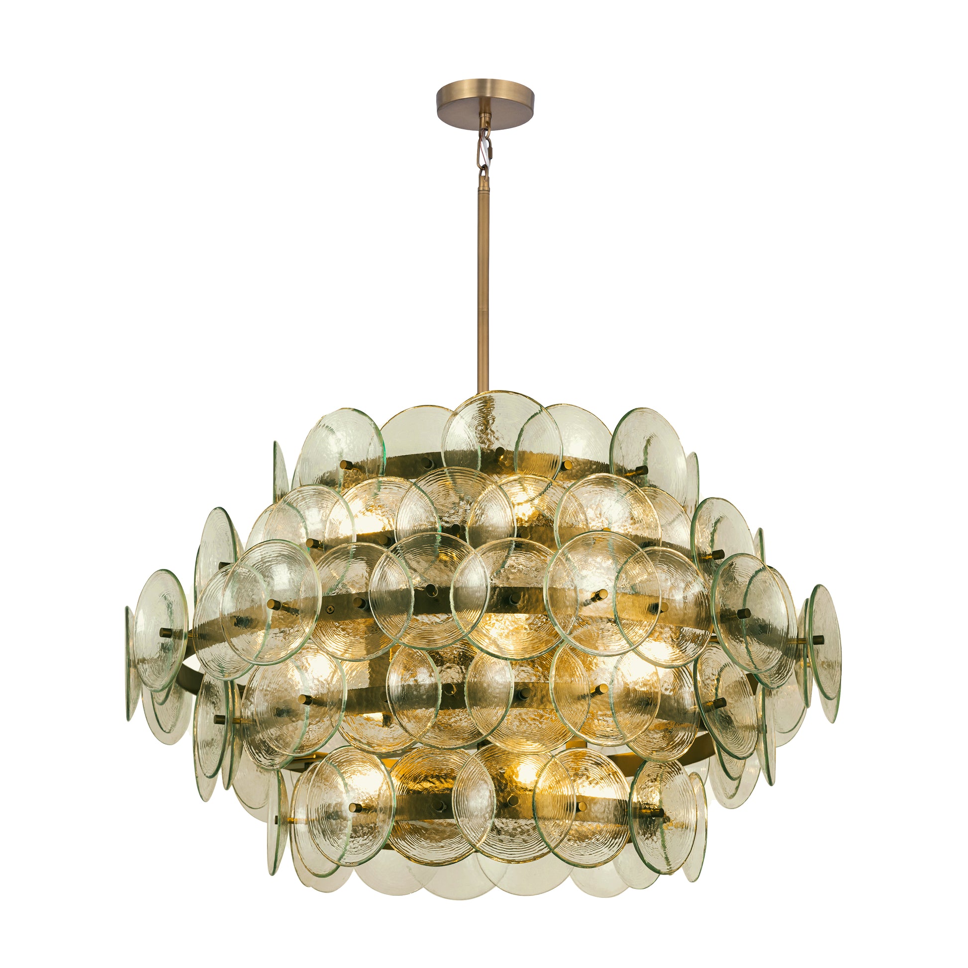 Loren 12-Light Chandelier Weathered Brass by Maxim Lighting