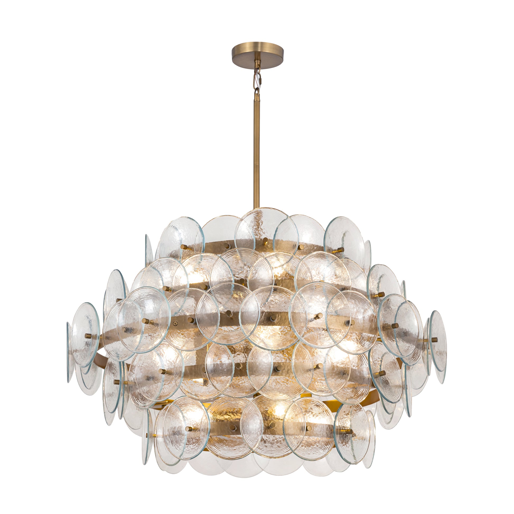 Loren 12-Light Chandelier Weathered Brass by Maxim Lighting