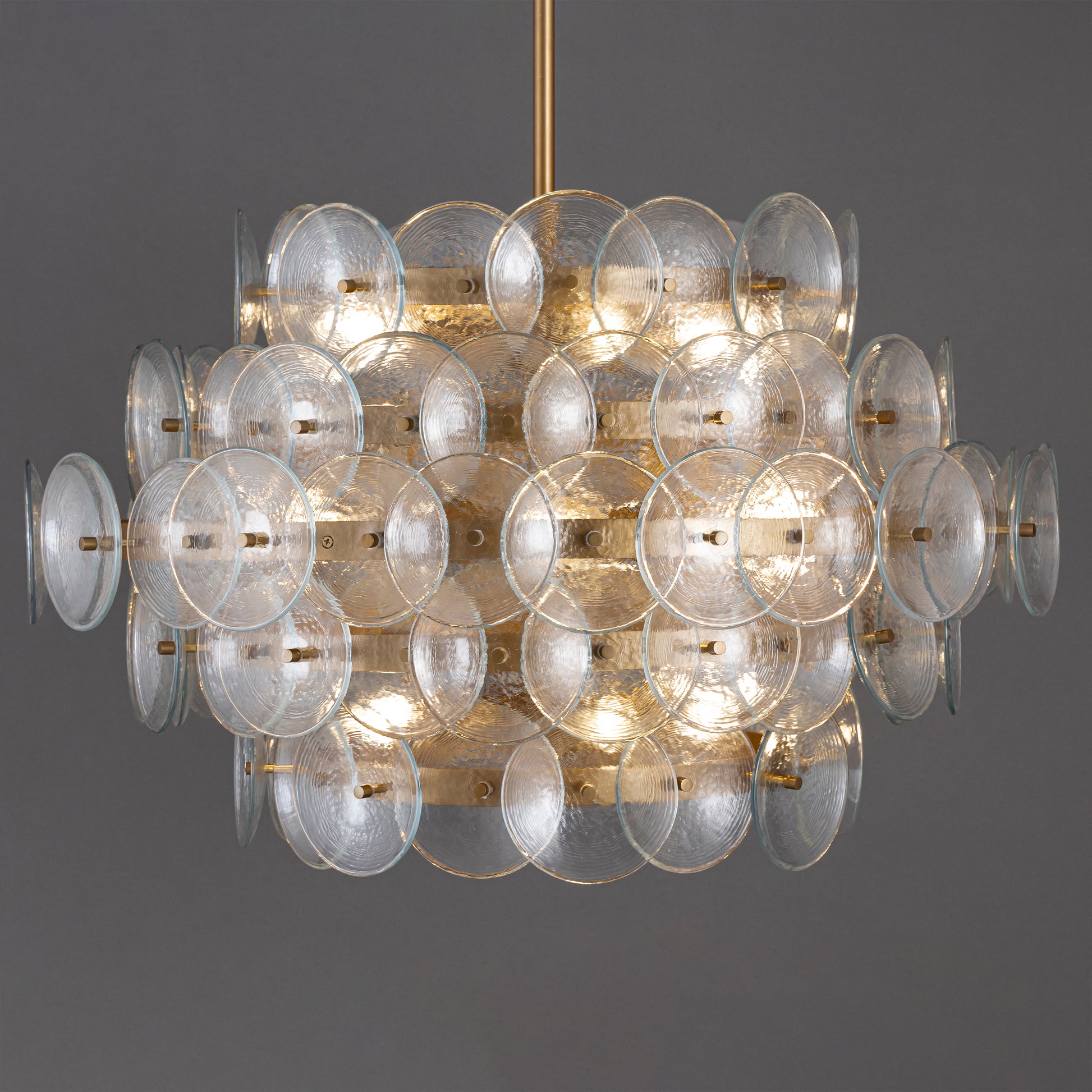 Loren 12-Light Chandelier Weathered Brass by Maxim Lighting