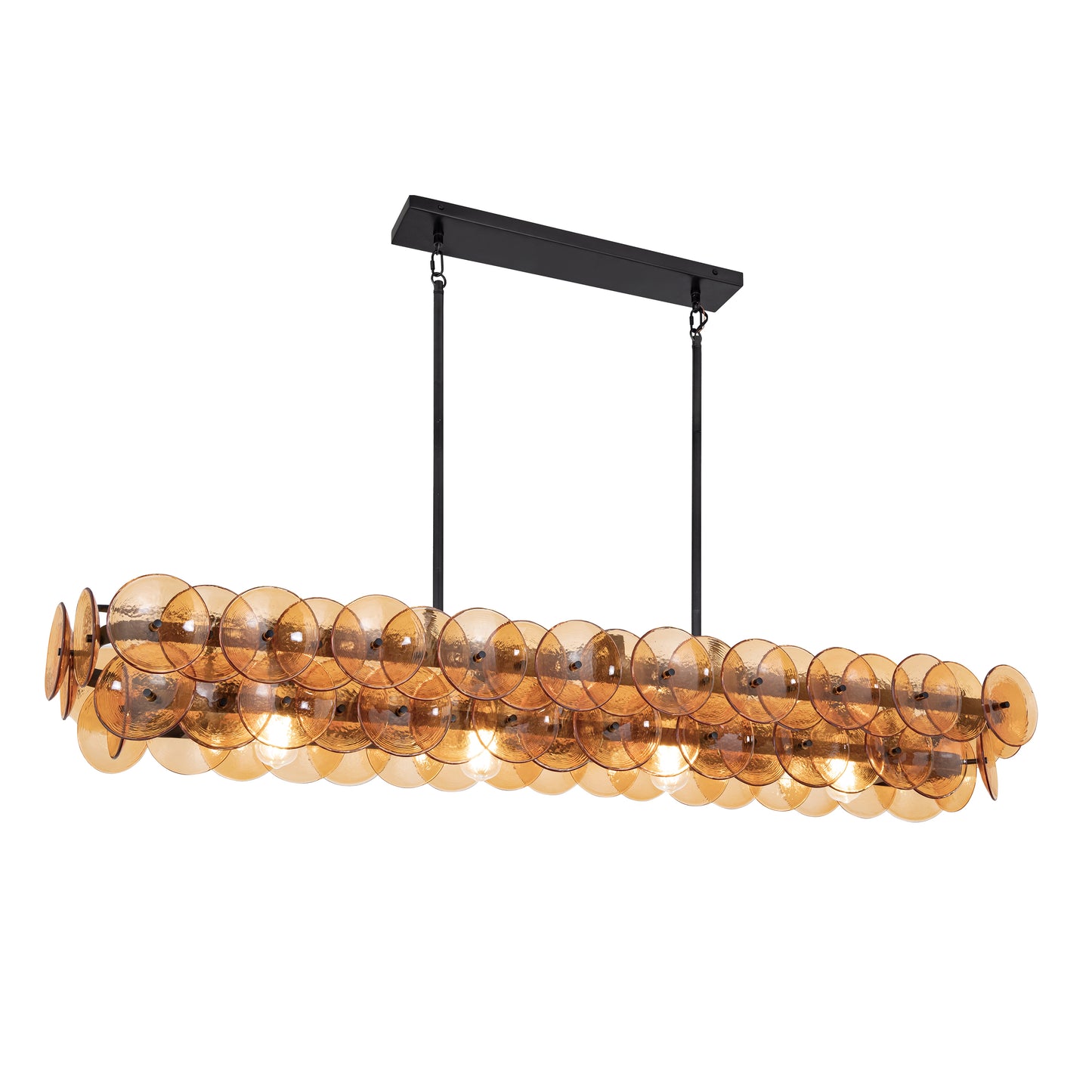 Loren 54" Linear Chandelier Gunmetal by Maxim Lighting