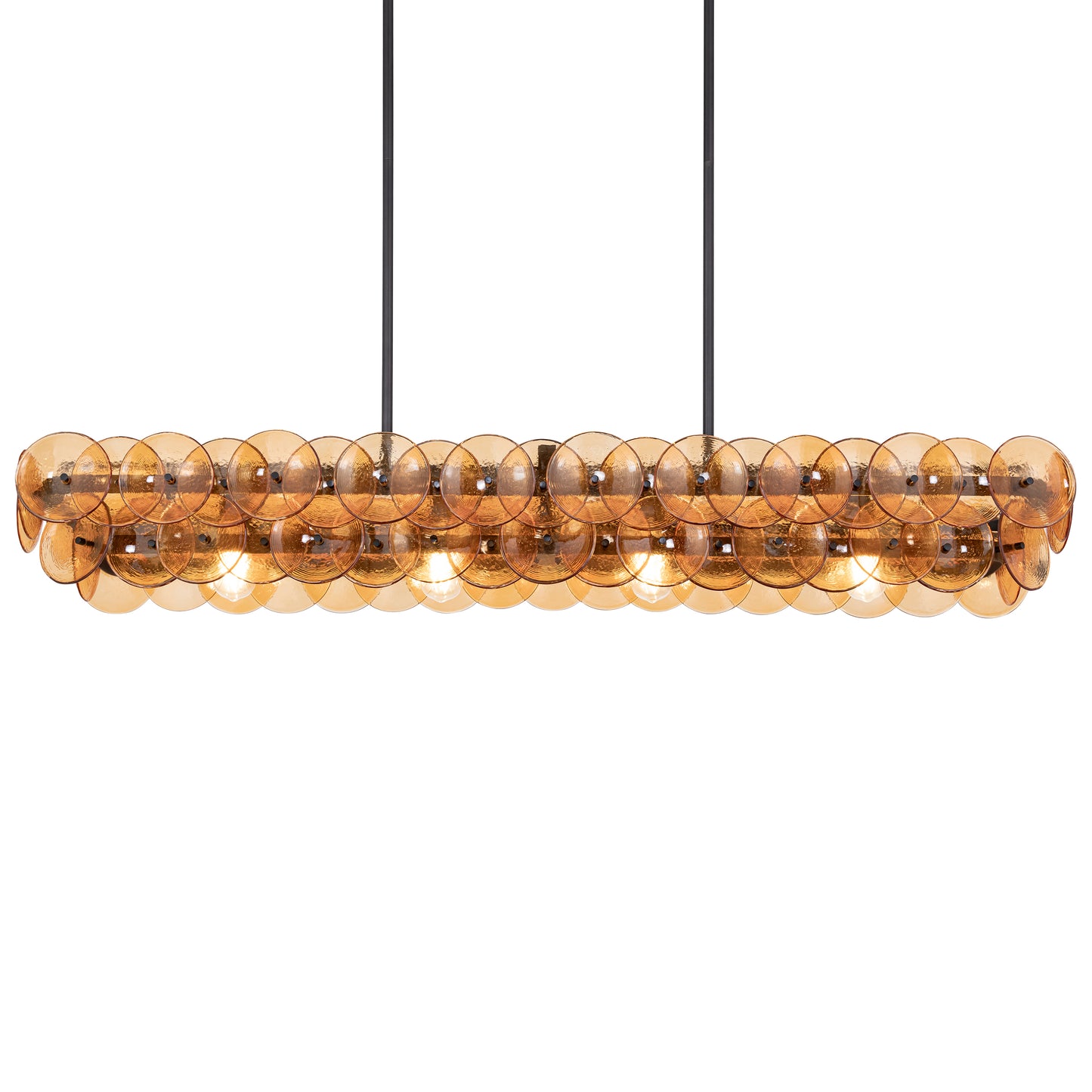 Loren 54" Linear Chandelier Gunmetal by Maxim Lighting
