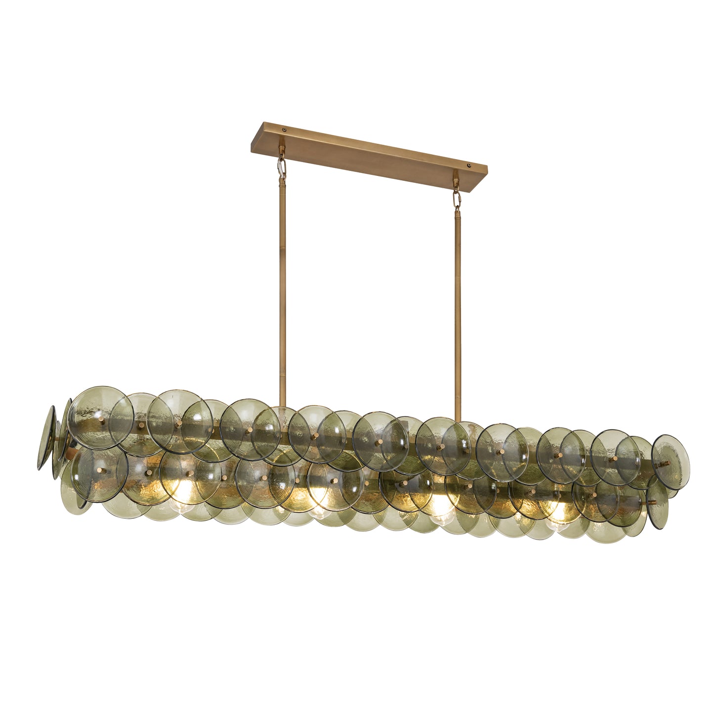 Loren 54" Linear Chandelier Weathered Brass by Maxim Lighting