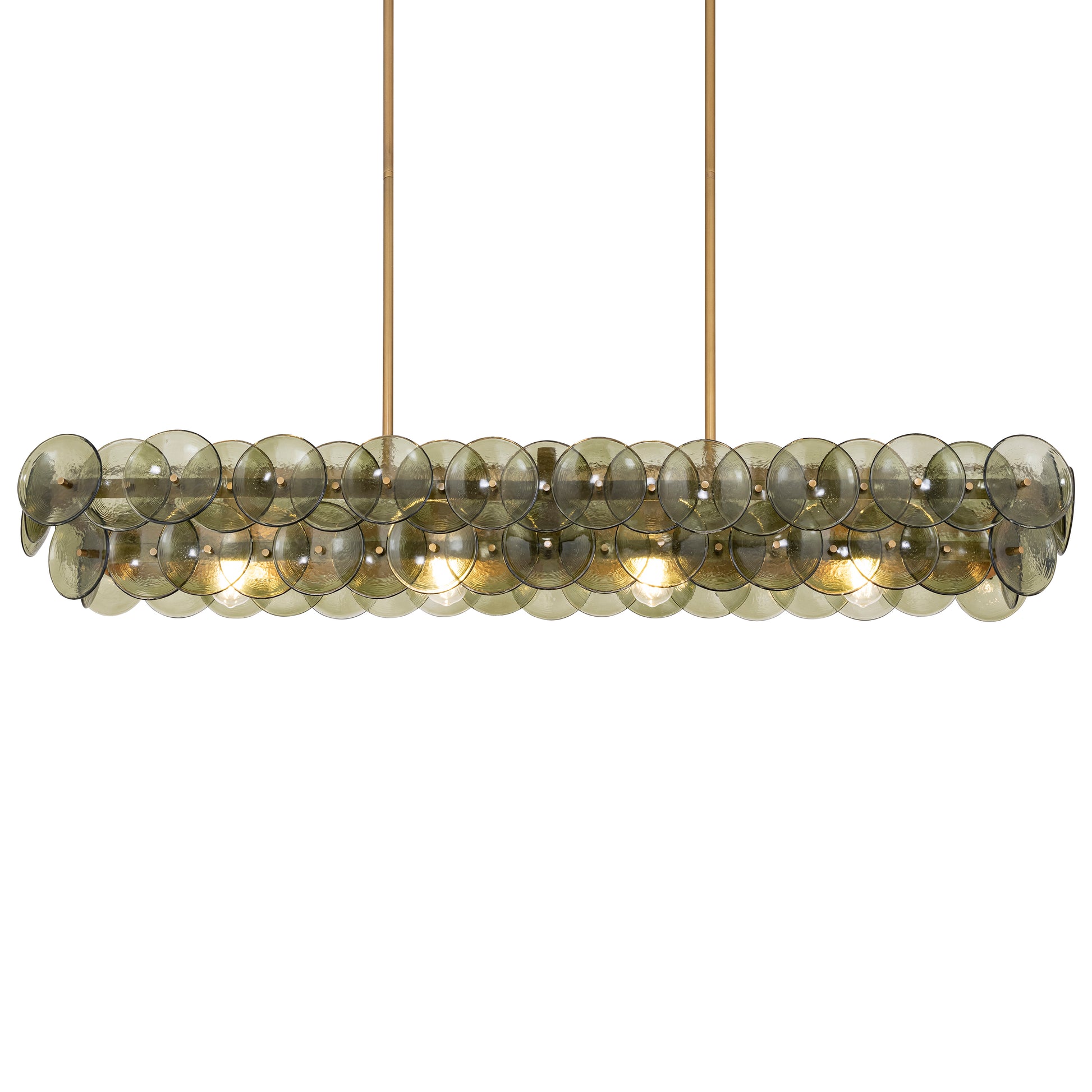 Loren 54" Linear Chandelier Weathered Brass by Maxim Lighting