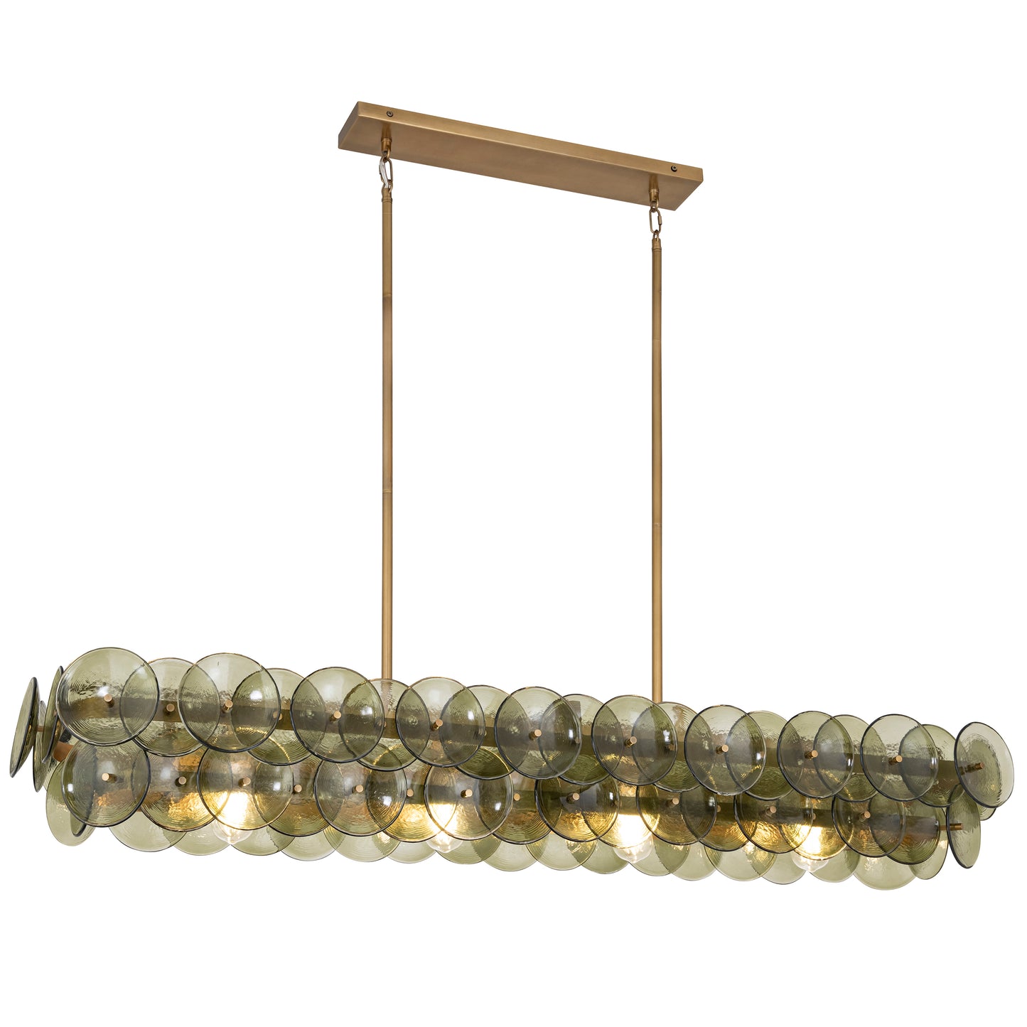 Loren 54" Linear Chandelier Weathered Brass by Maxim Lighting