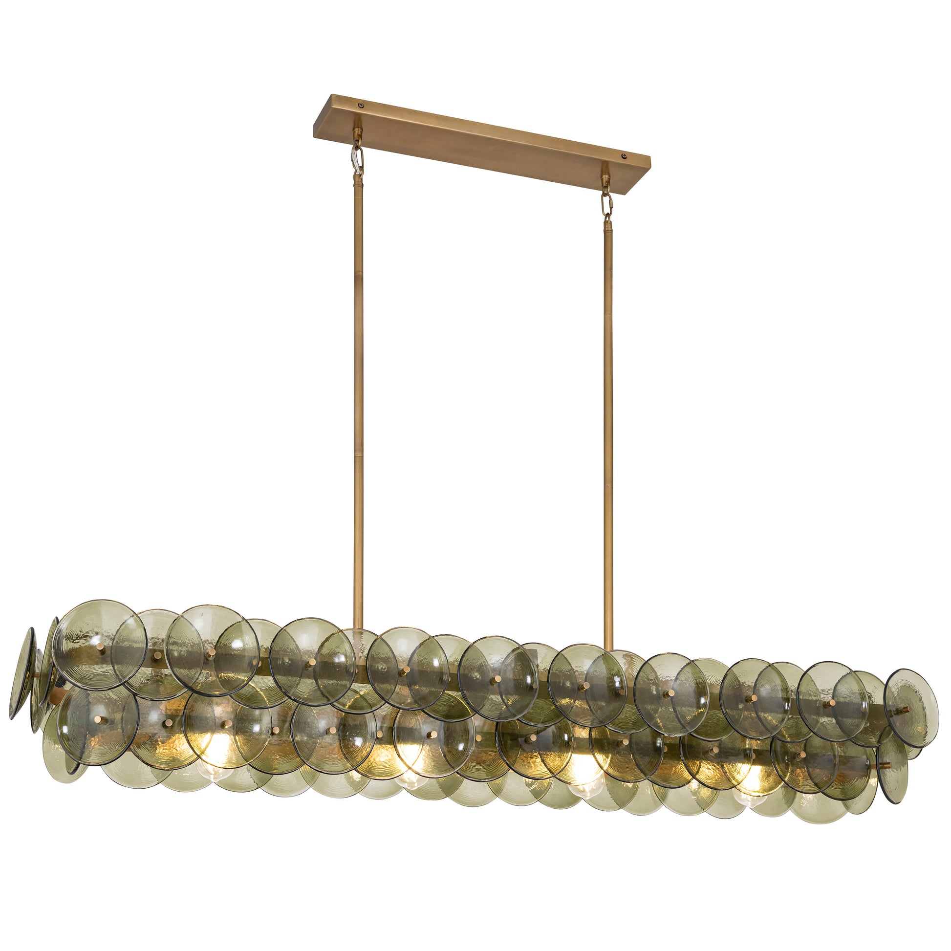 Loren 54" Linear Chandelier Weathered Brass by Maxim Lighting
